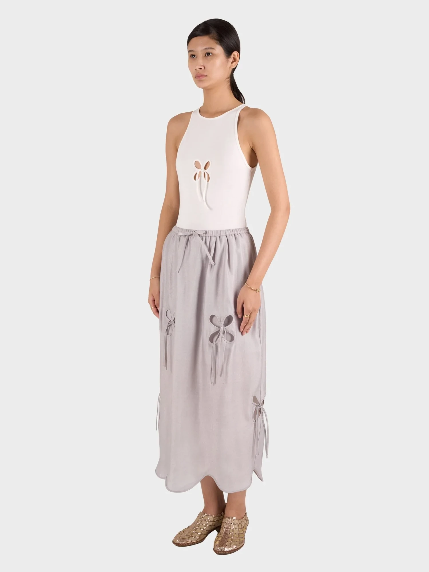 Женская юбка J.KIM Petal Chemise Sunskirt Grey