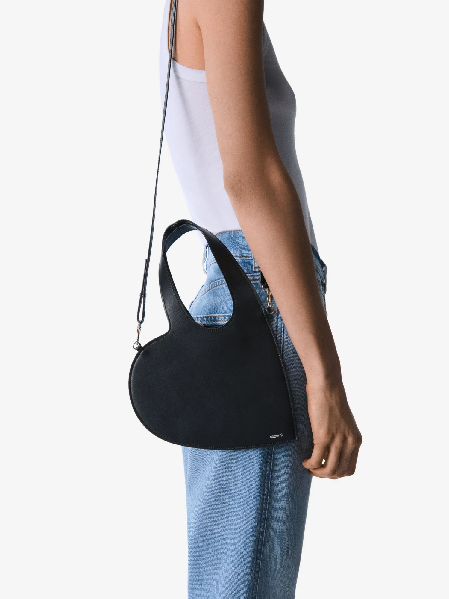 Женская сумка Coperni Crossbody Baby Heart Tote Black