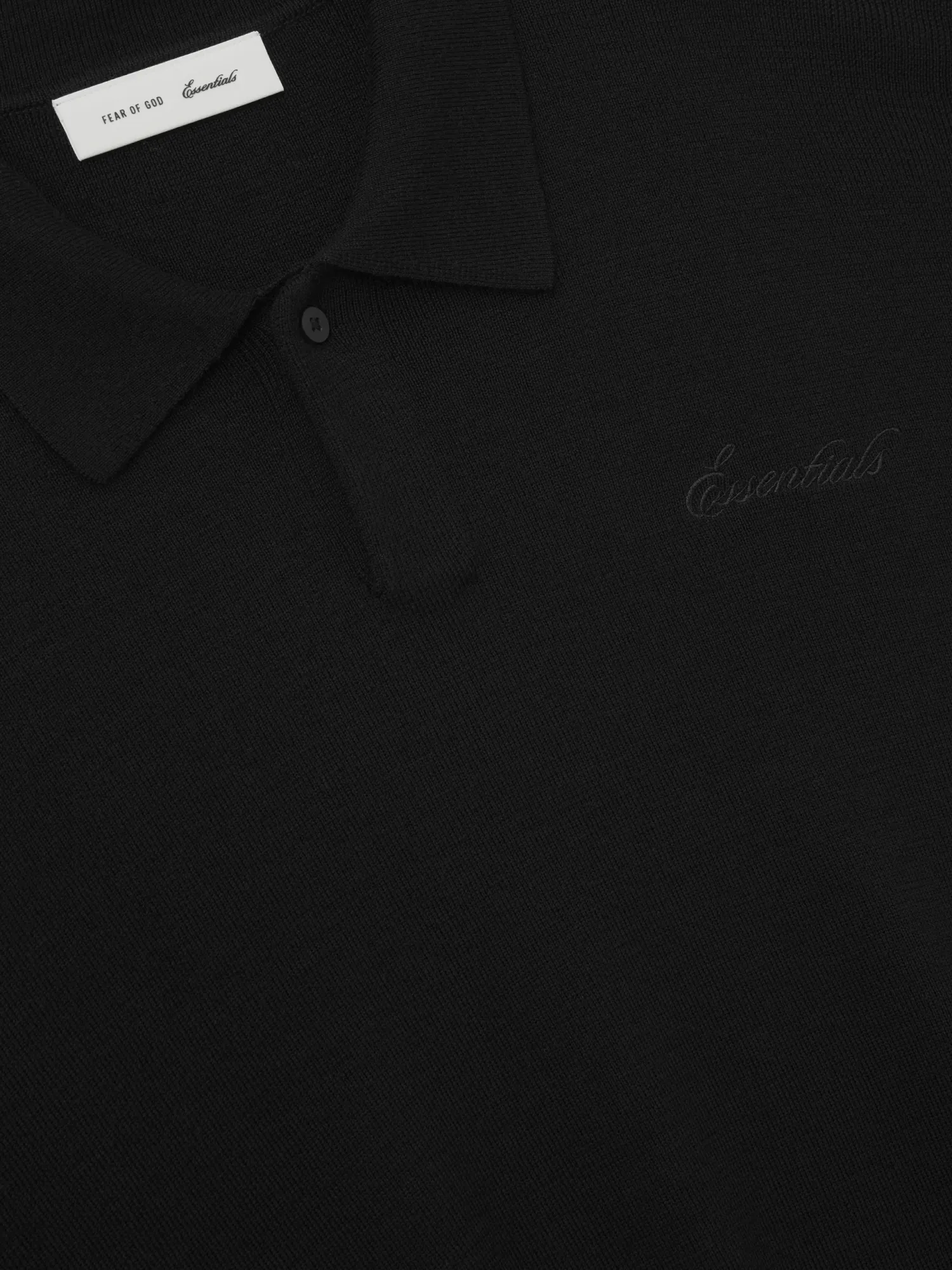 Поло Fear of God ESSENTIALS Signature 90's Knit Vintage Black