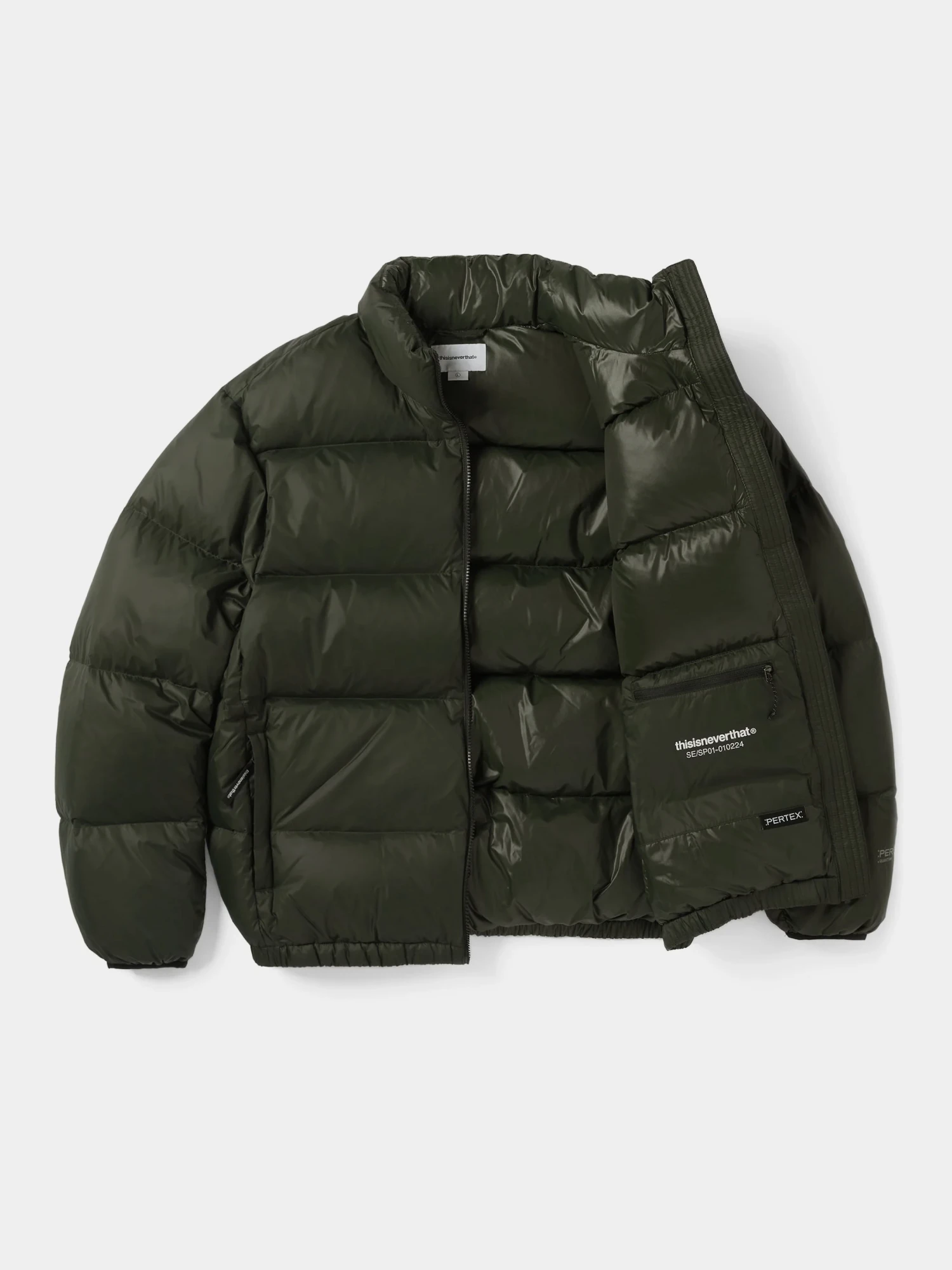 Пуховик thisisneverthat Pertex T Down Jacket Green