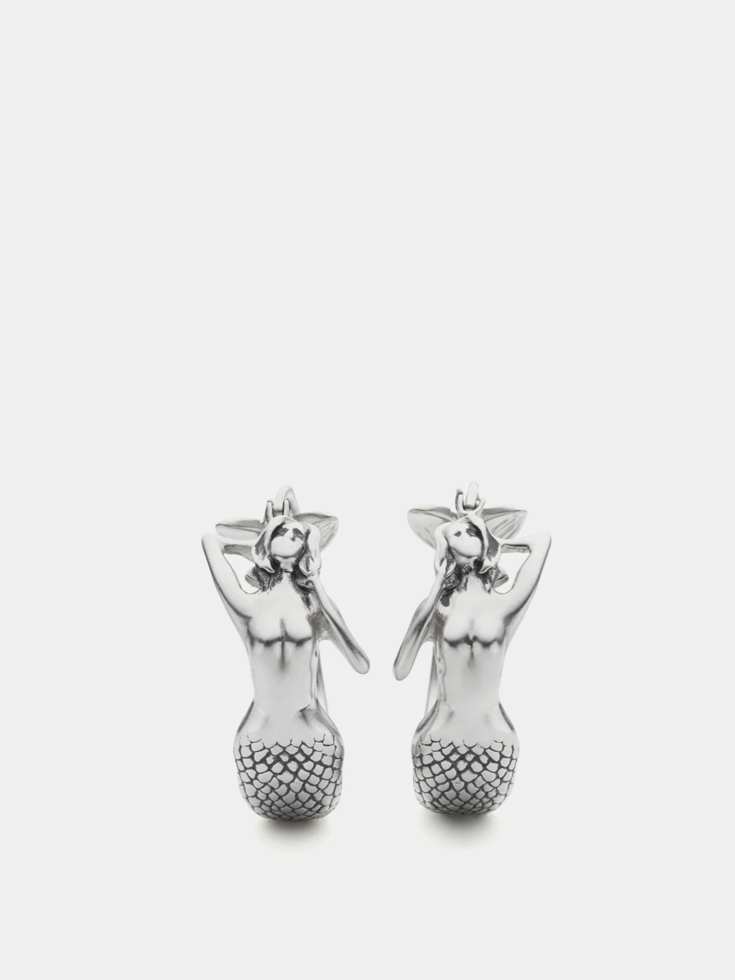 Серьги MM6 Maison Margiela Mermaid Hoop Polished Palladio