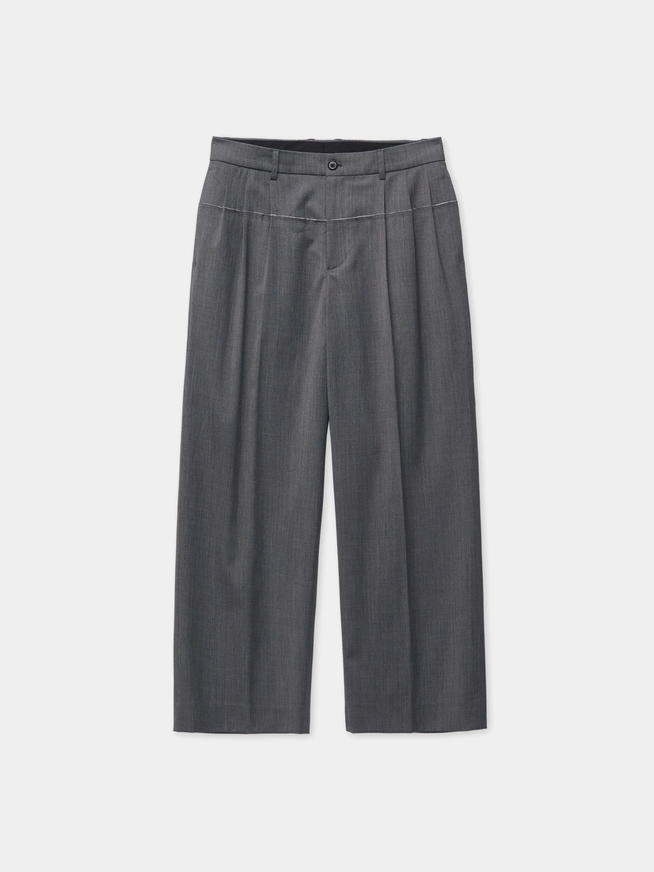 Брюки COOR Raw Cut 3 Pleat Charcoal Grey Melange