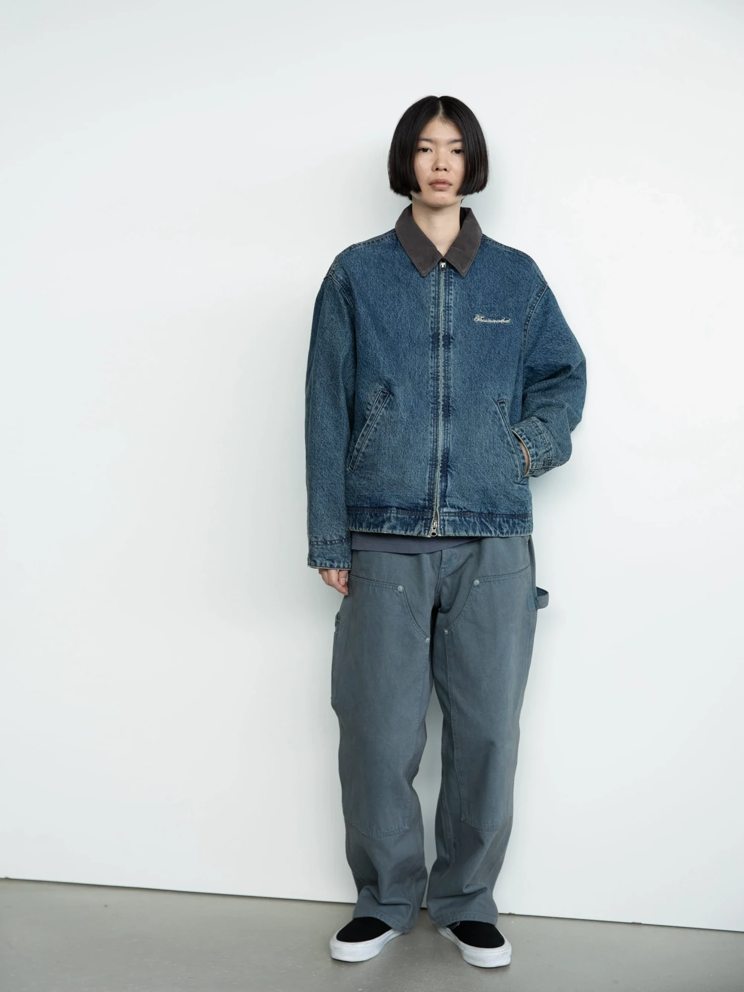 Джинсы thisisneverthat Double Knee Navy