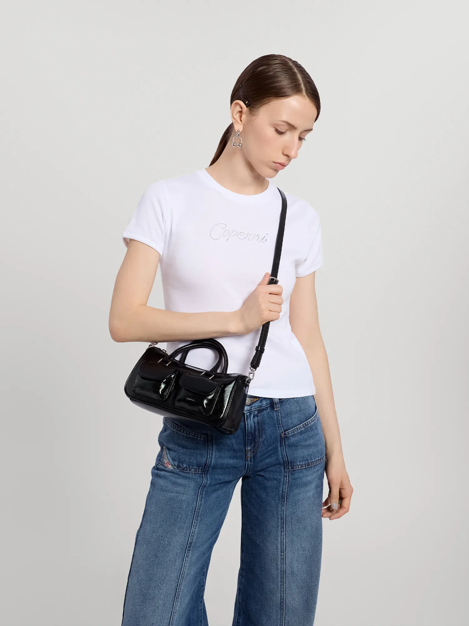 Женская сумка STAND OIL Chubby Half Bag Black