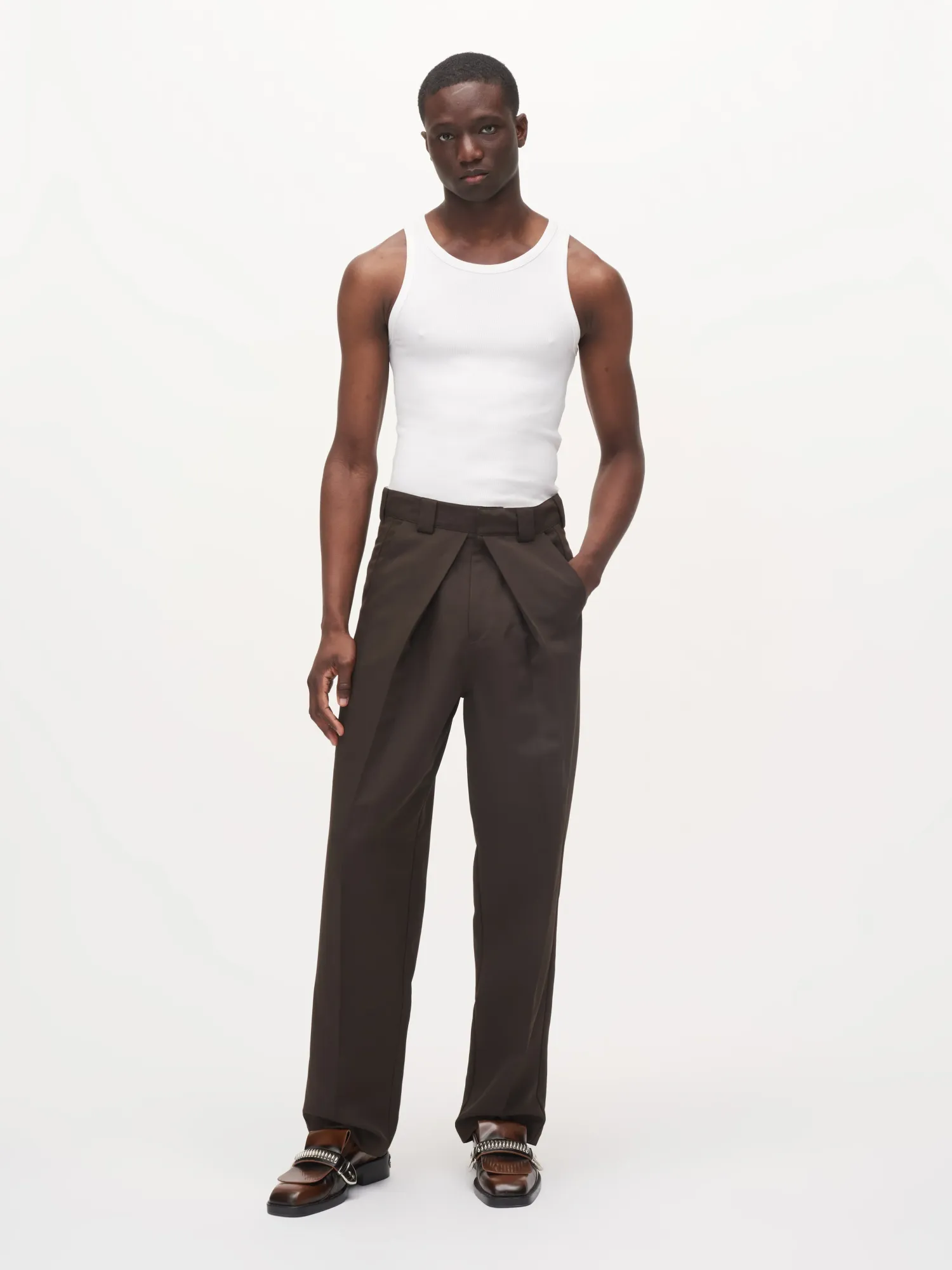 Брюки Bluemarble Wool Work Pant Brown