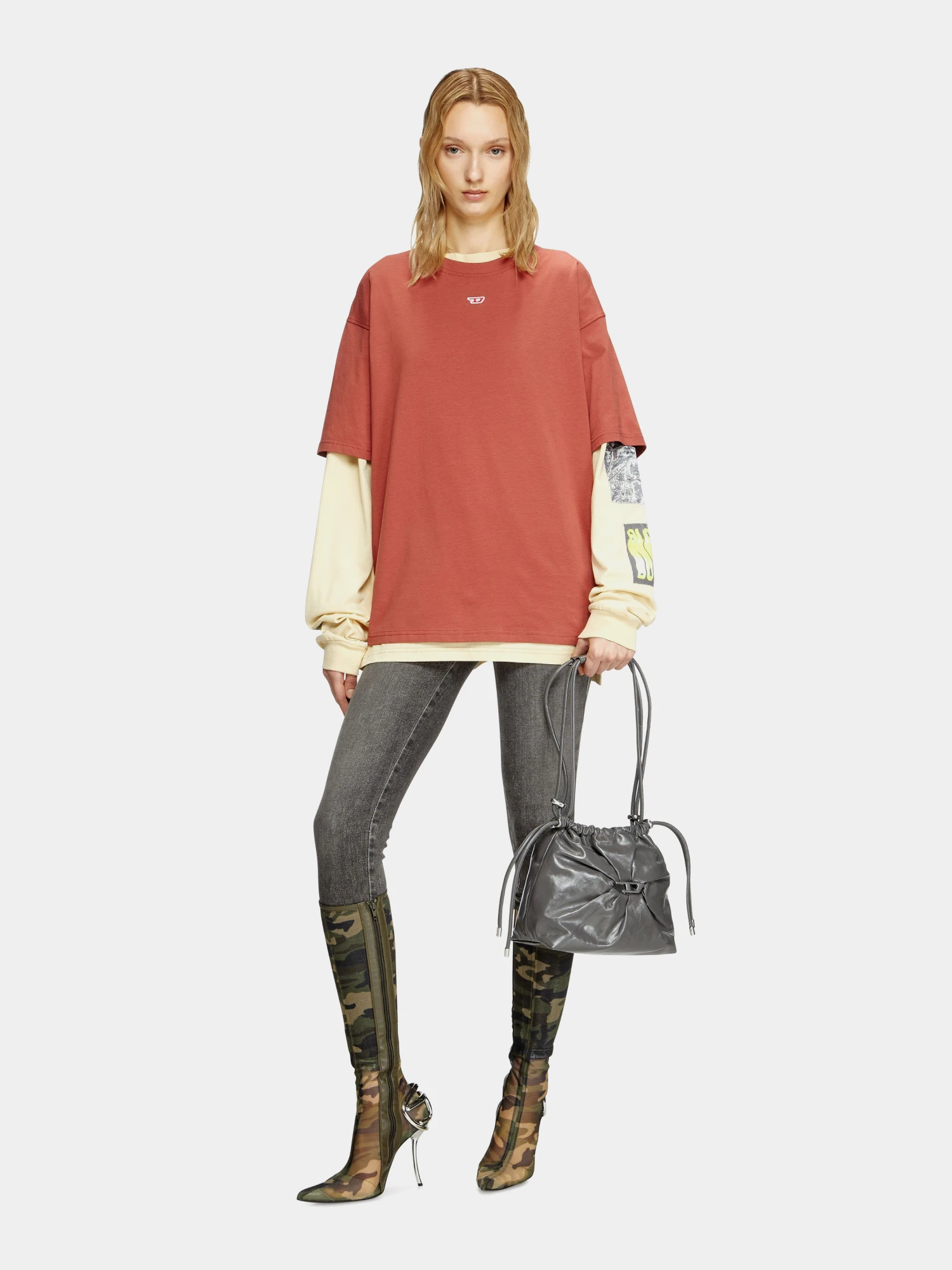 Футболка Diesel T-Boxt-D Maglietta Marsala