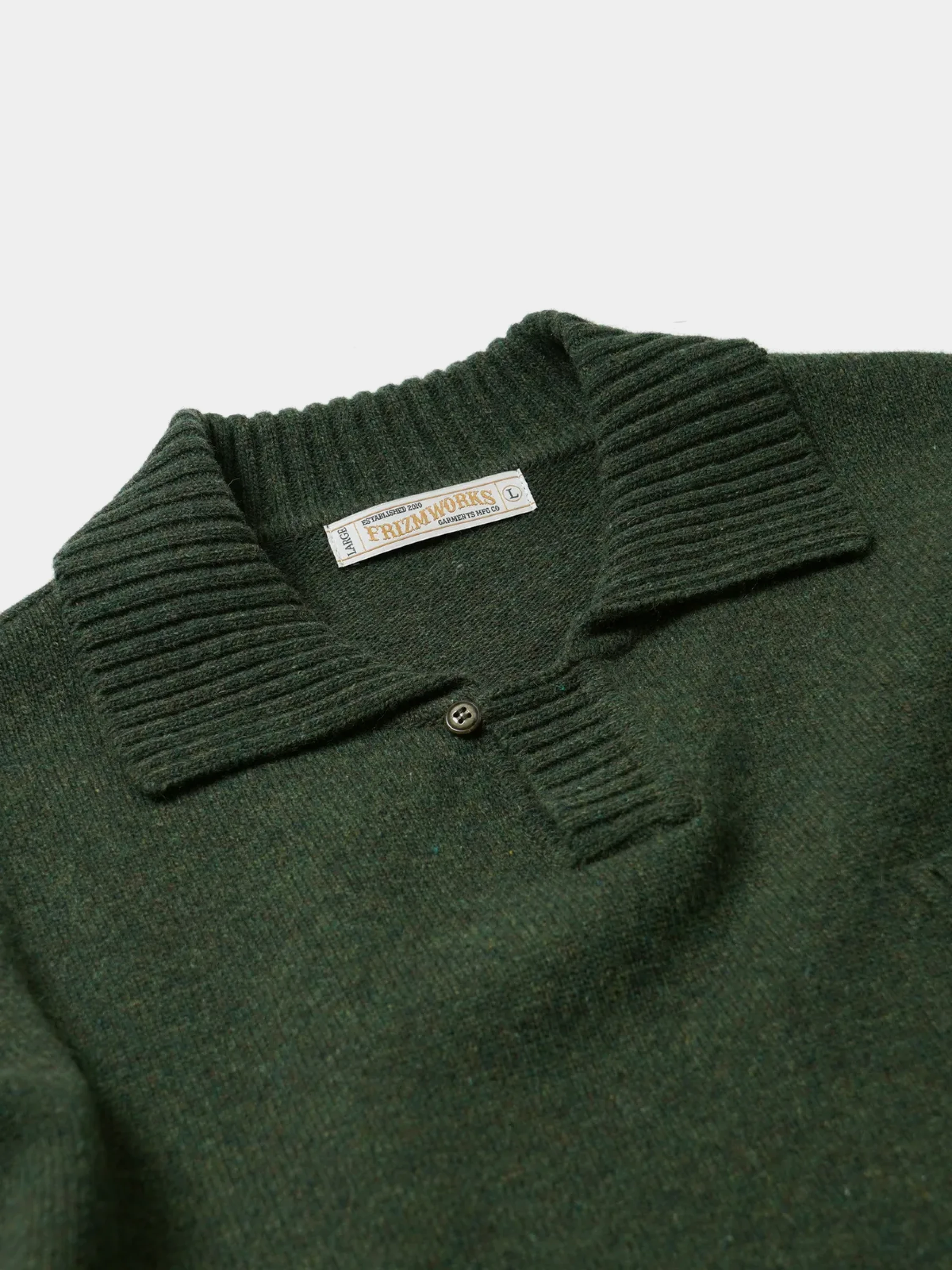 Свитер FrizmWORKS Wool Collar Knit Forest Green
