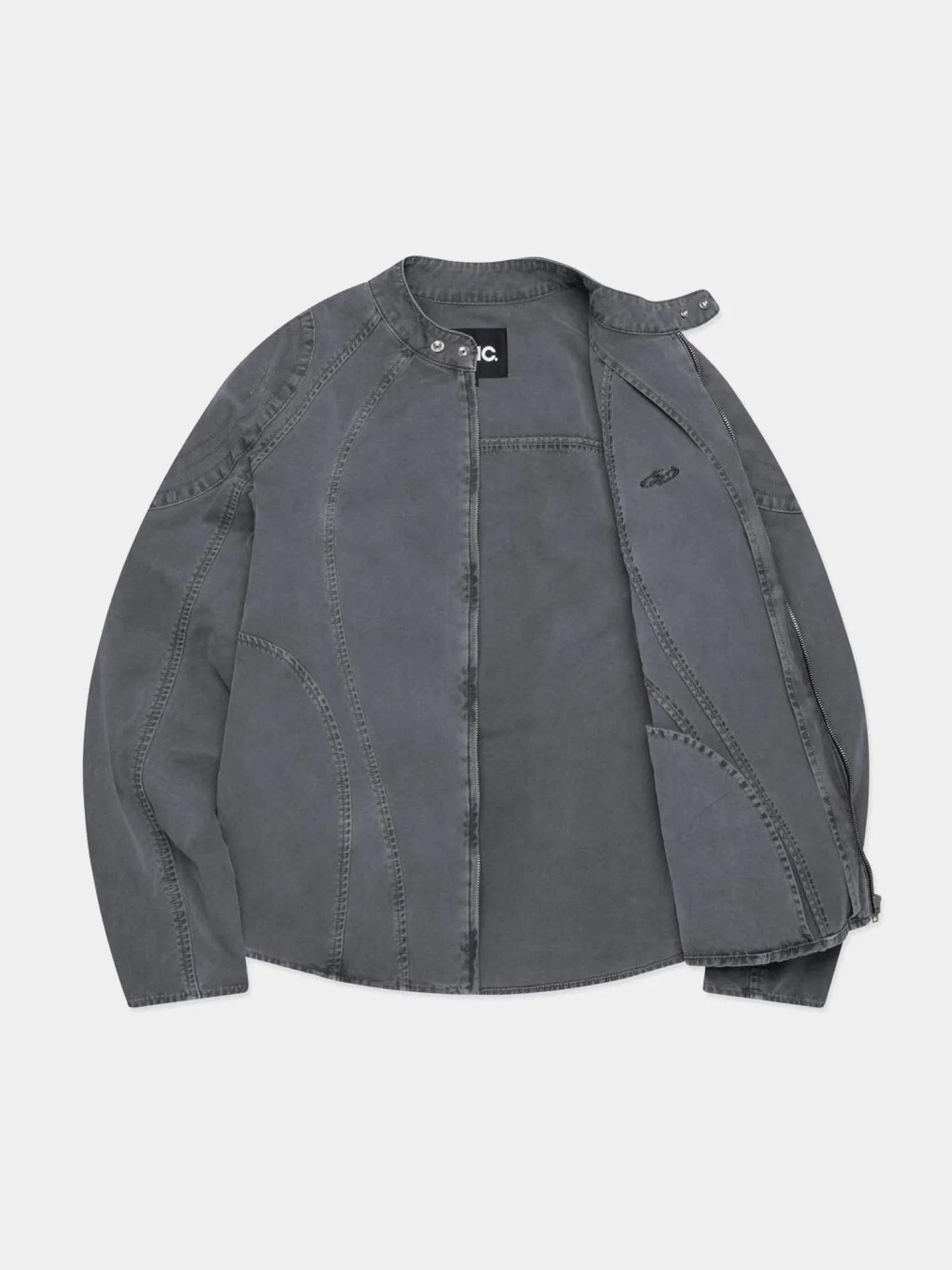 Куртка LMC Pigment Dyed Oval Globe Biker Jacket Grey