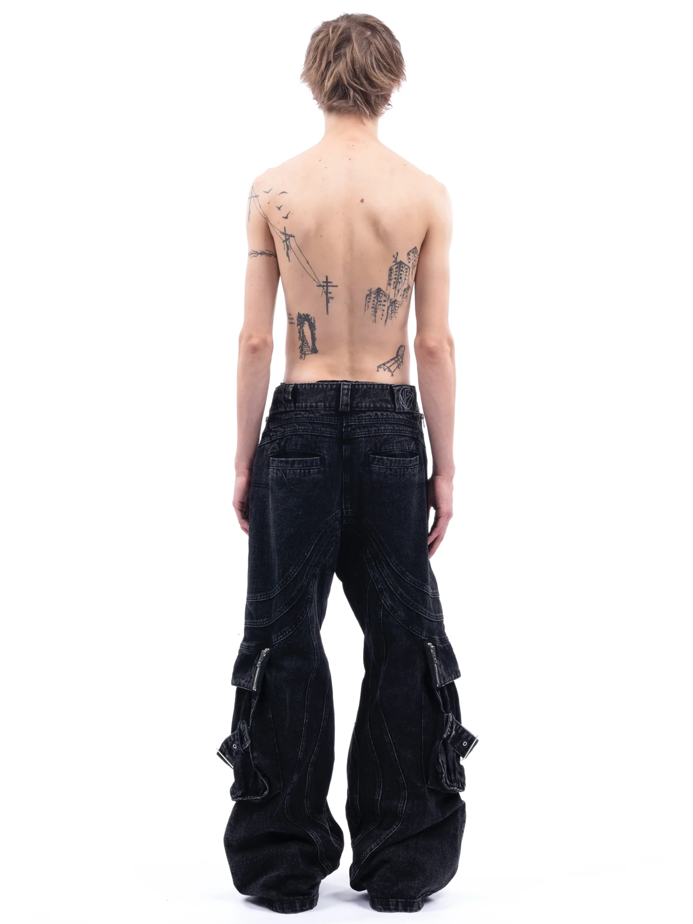 Джинсы NO/FAITH STUDIOS Wave Cargo Black