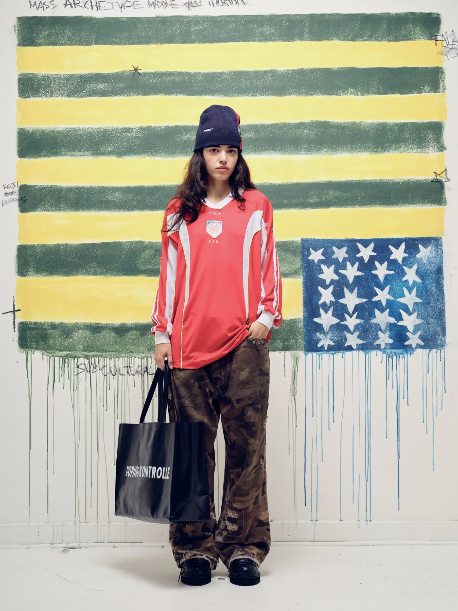 Джинсы PIET Distressed Camo Oversized