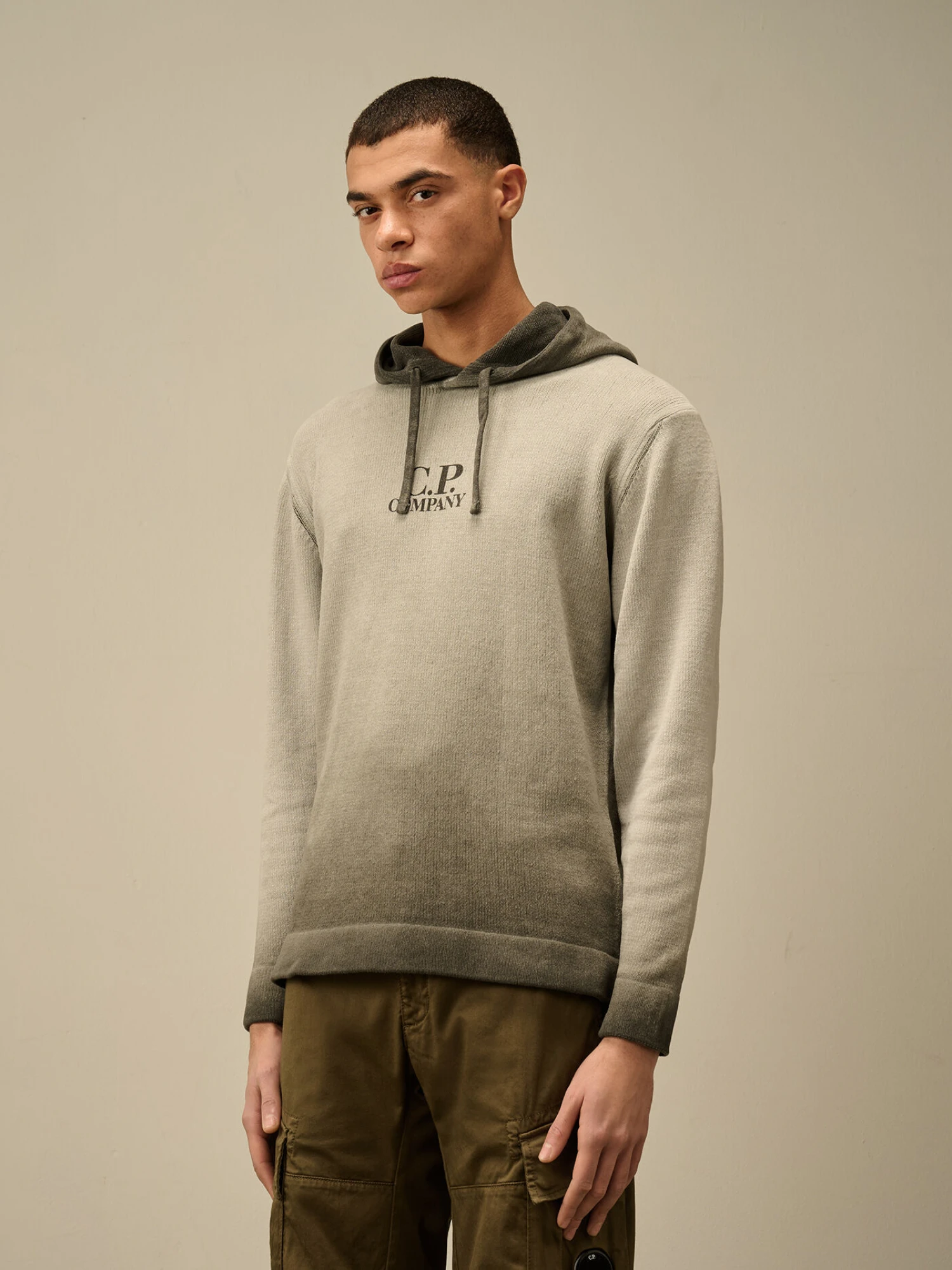 Худи C.P. Company Chenille Cotton Smoked Pearl