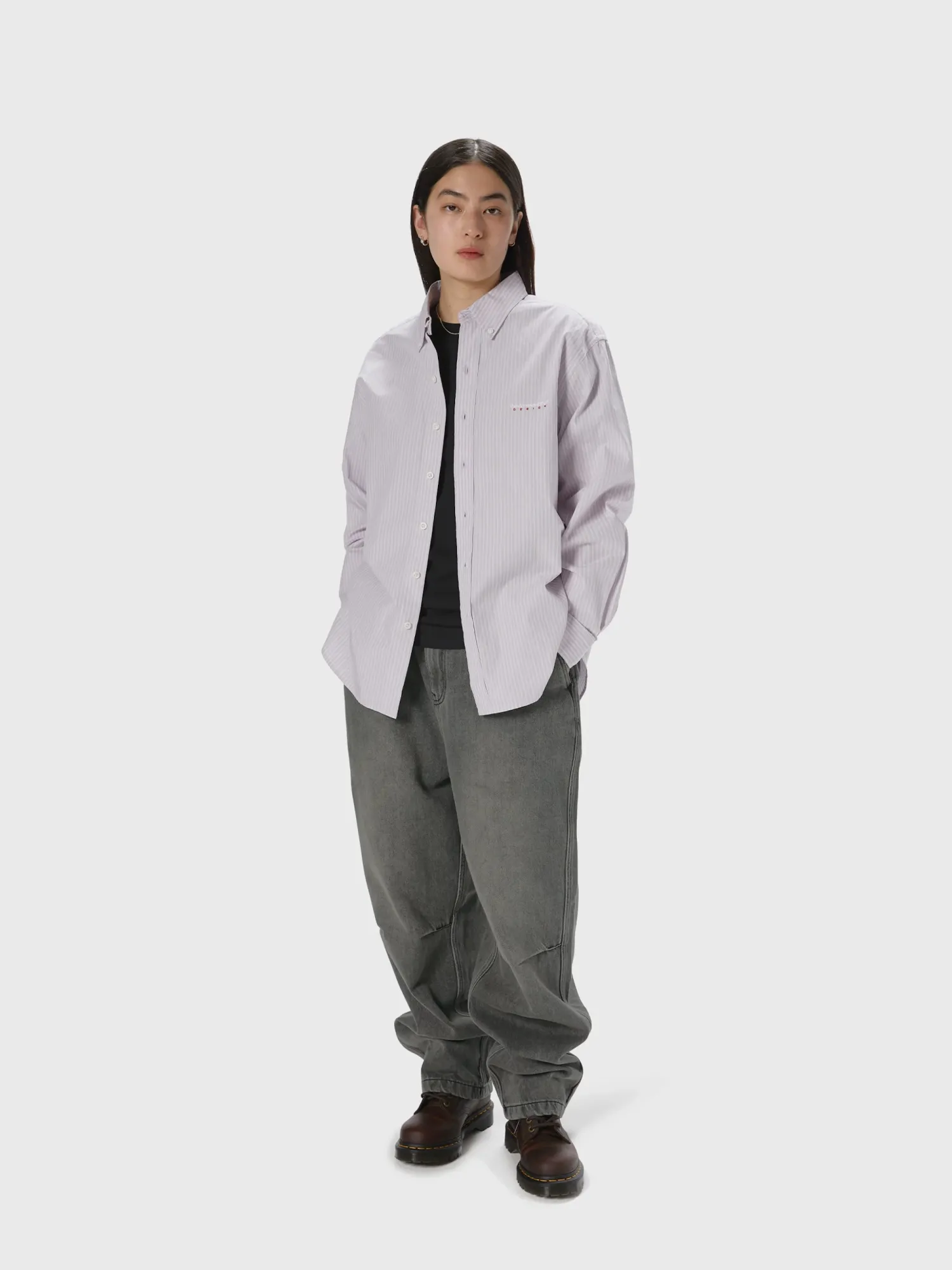 Рубашка thisisneverthat DSN Striped Shirt Lilac