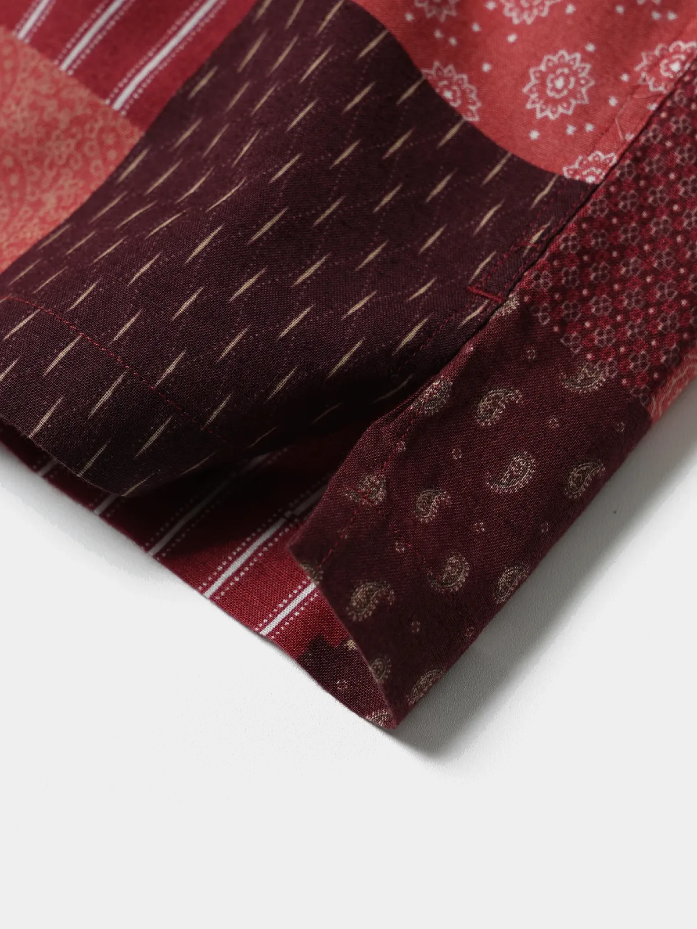 Рубашка FrizmWORKS Mixed Patchwork Burgundy