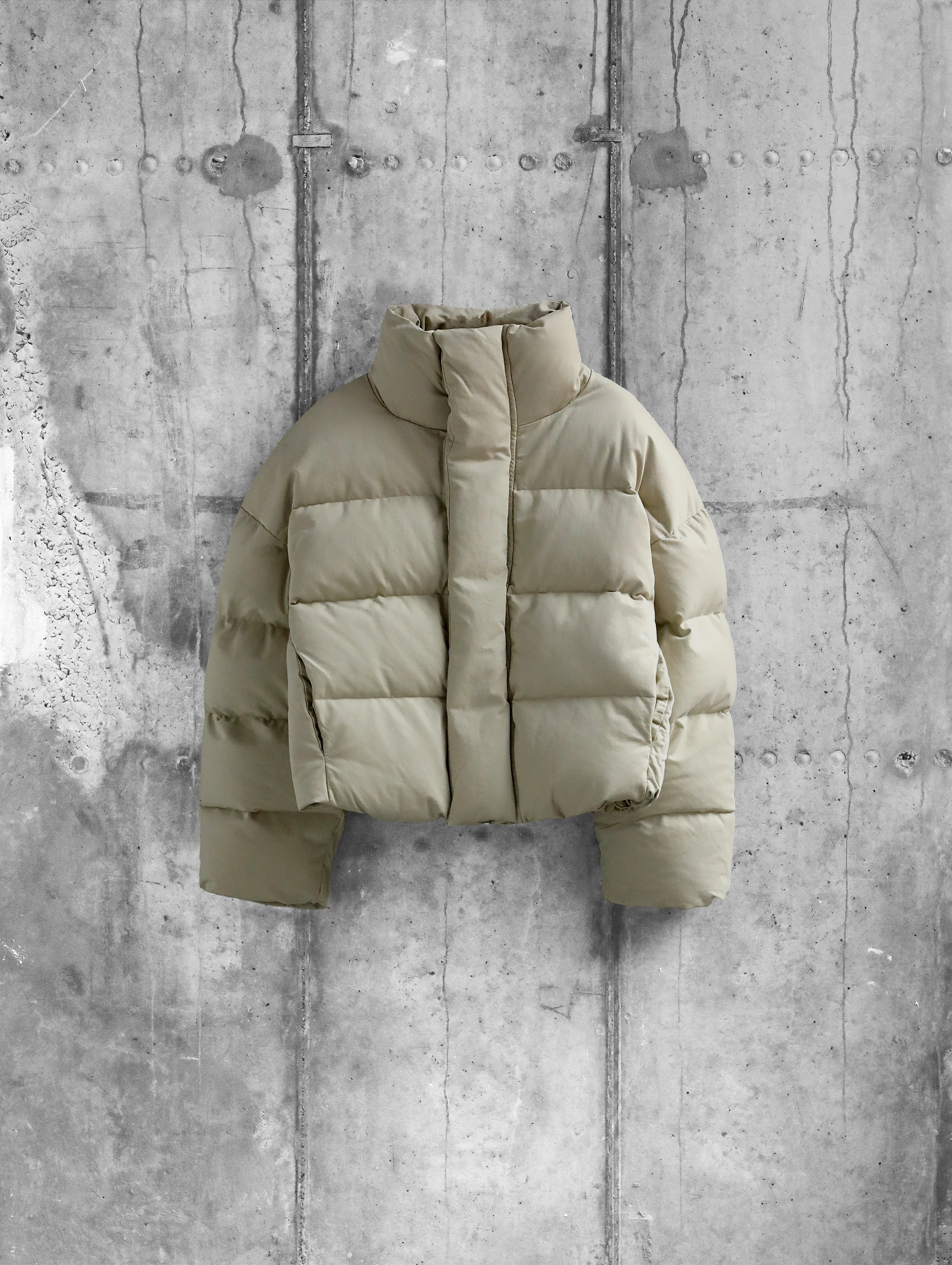 Пуховик entire studios Mml Puffer Cotton Off White