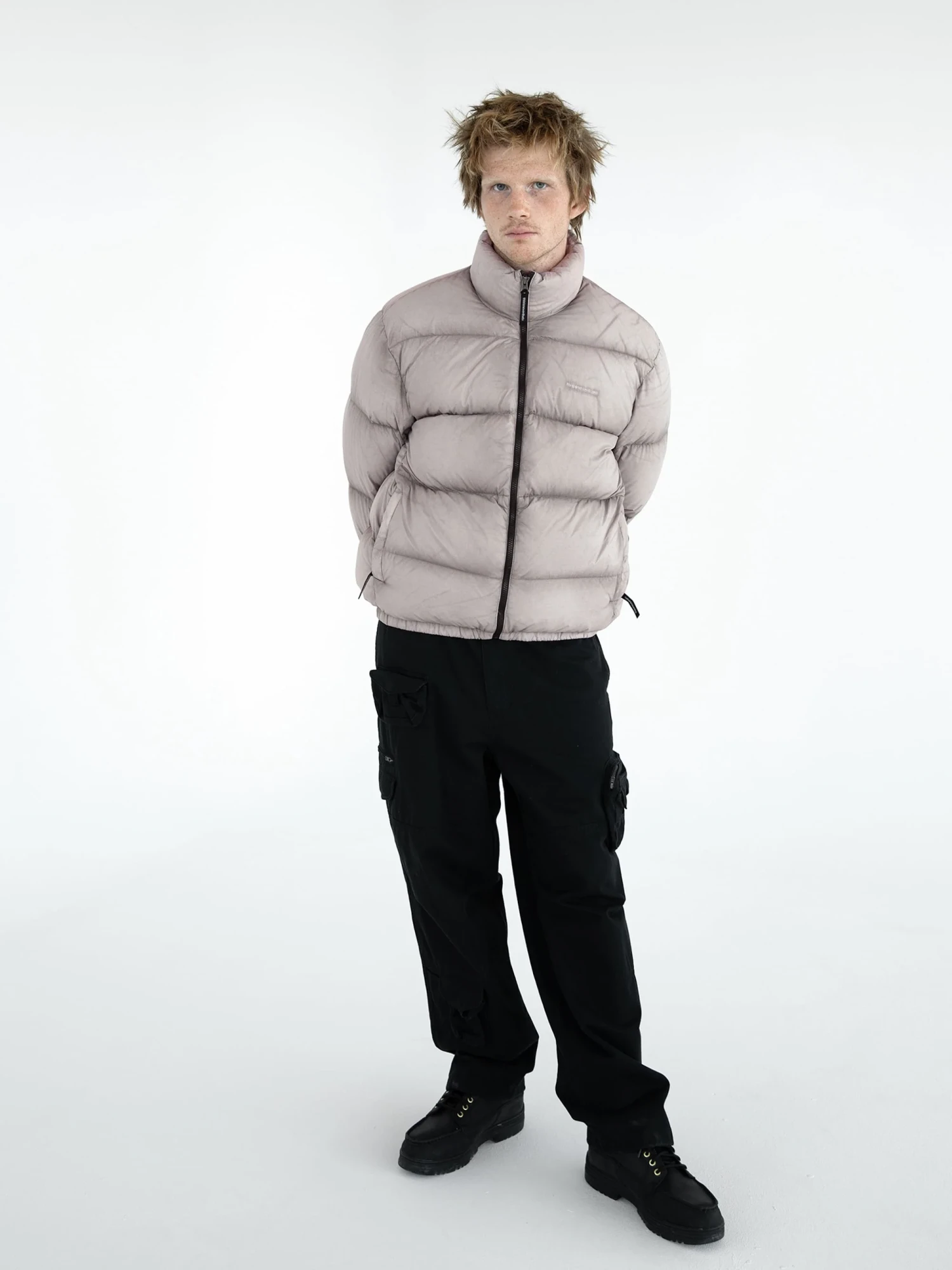 Пуховик thisisneverthat Pertex Overdyed T Down Stone