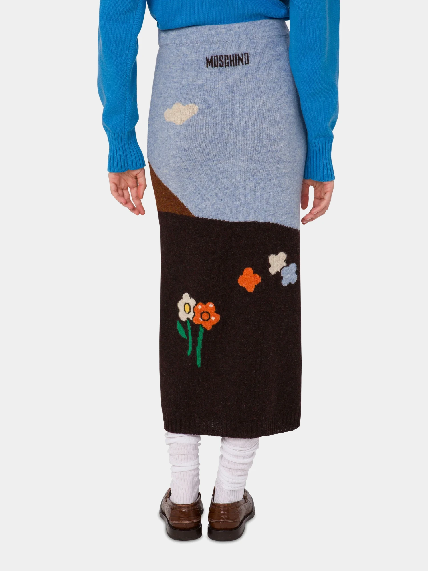 Женская юбка MOSCHINO Wool Skirt Multicolor