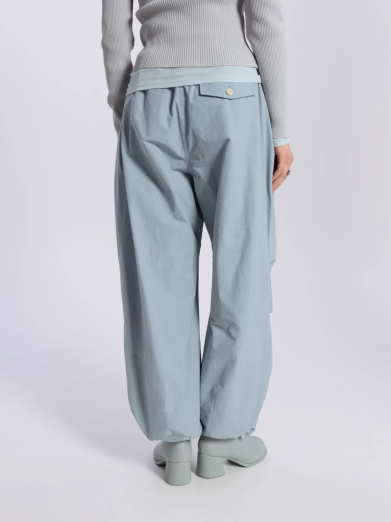 Женские брюки AMOMENTO Cotton Nylon Fatigue Pants Blue Grey