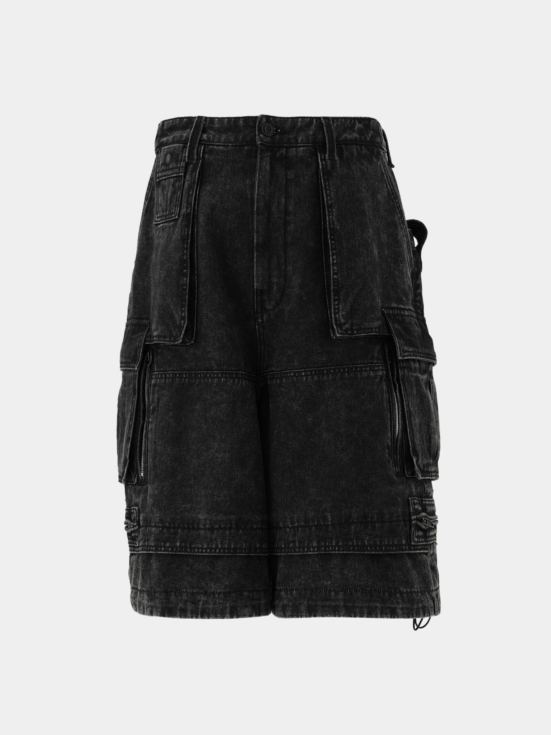 Шорты JUUN.J Panelled Denim Shorts Black