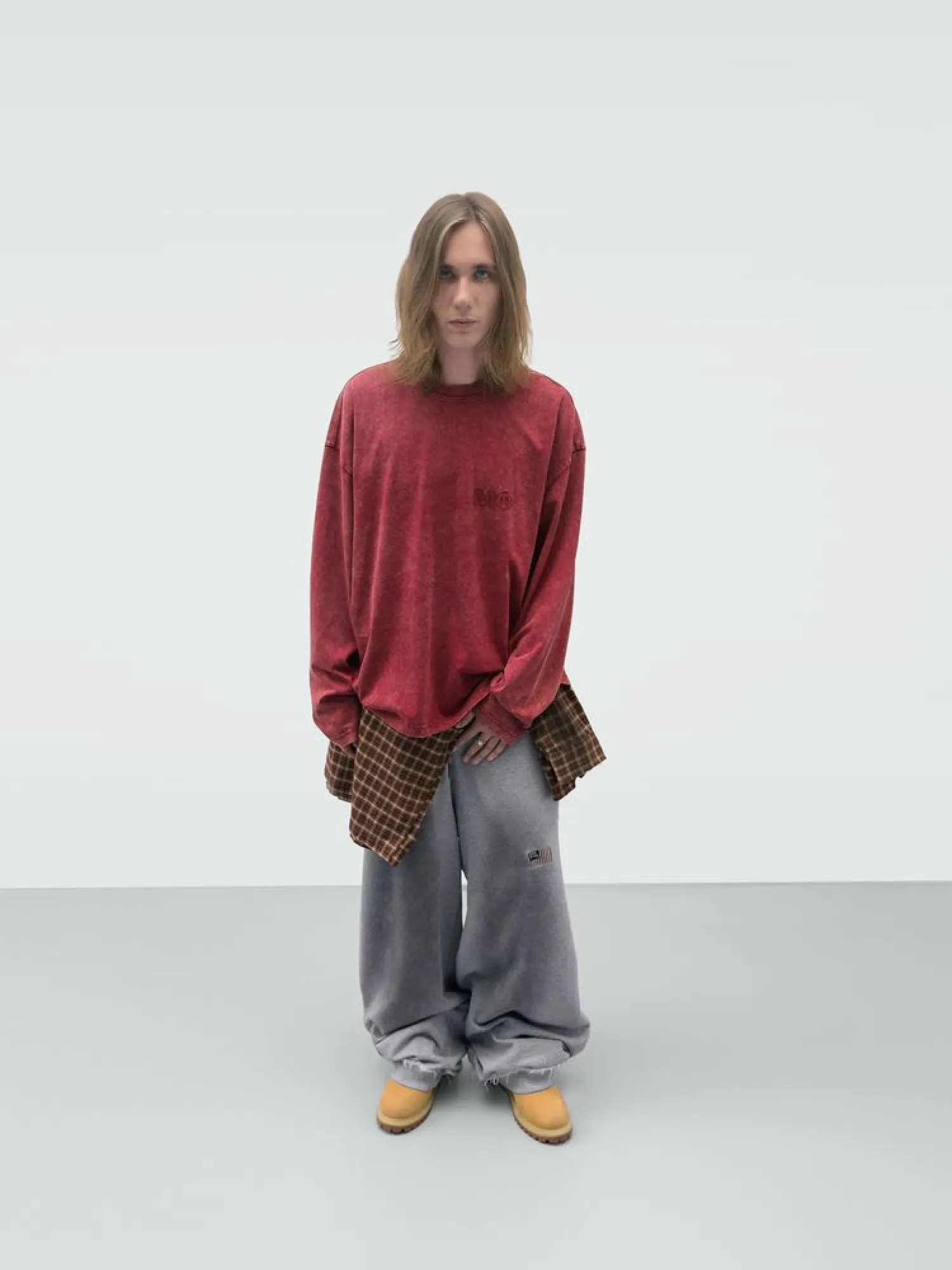 Лонгслив MADFRENZY Sunfaded Burgundy