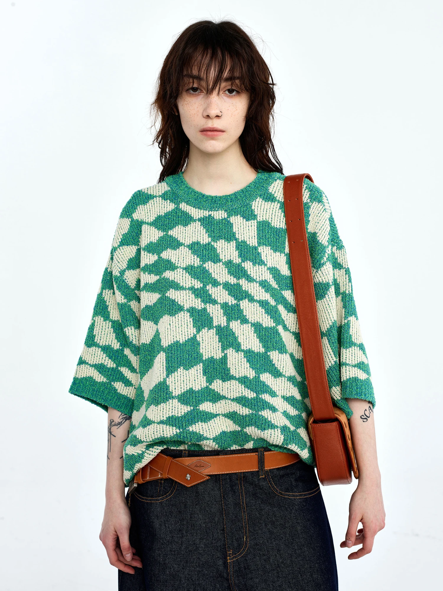 Ремень ADERERROR Brown Fluik Label Belt Brown