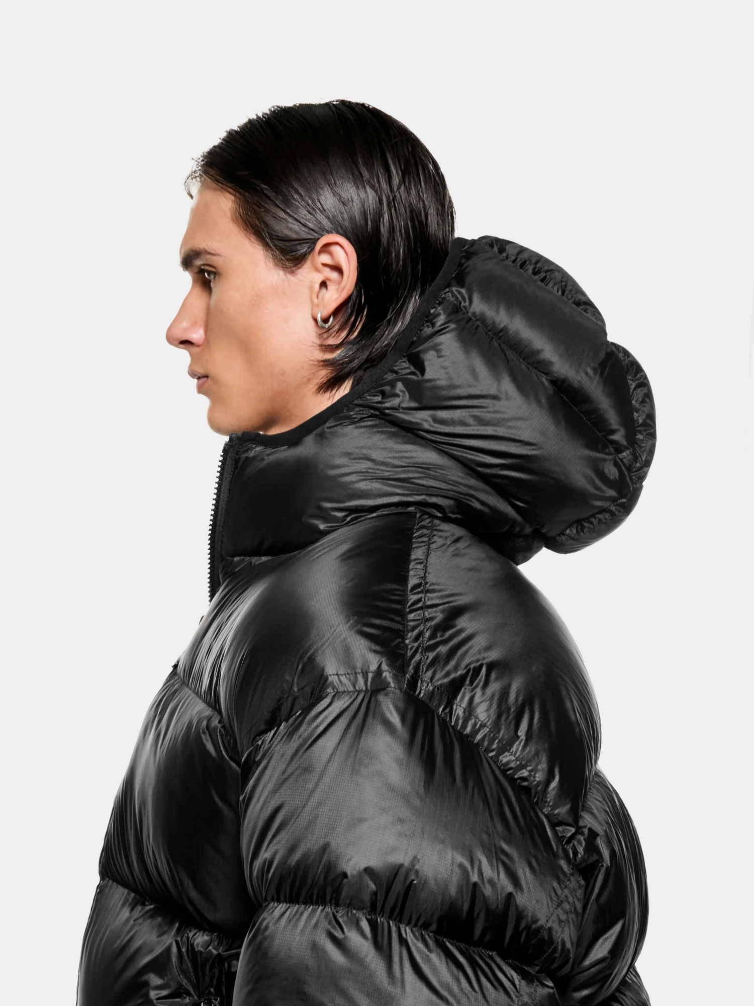 Пуховик MKI MIYUKI ZOKU Translucent Hooded Bubble Black