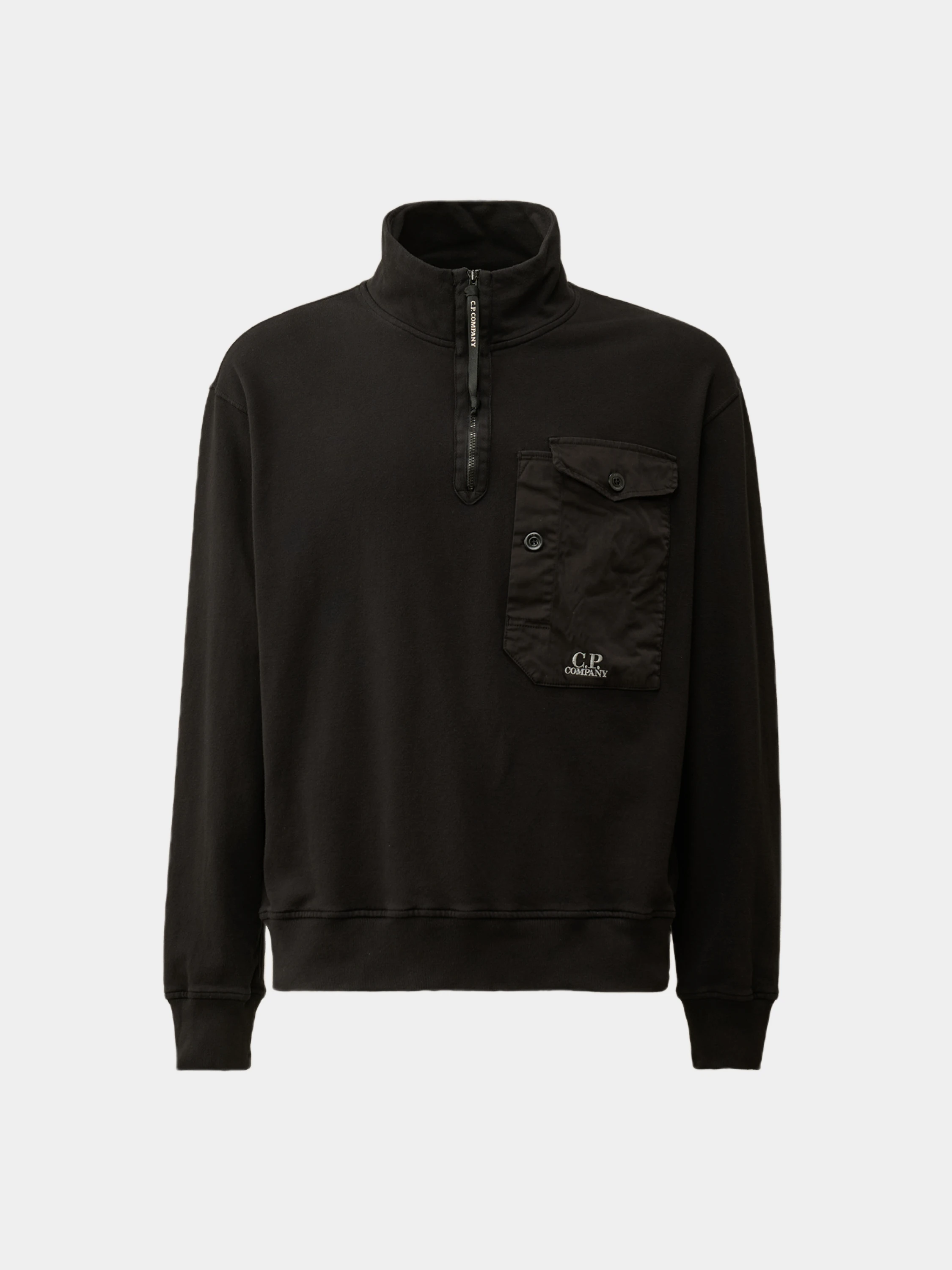 Халф-зип C.P. Company Cotton Fleece Mixed Black