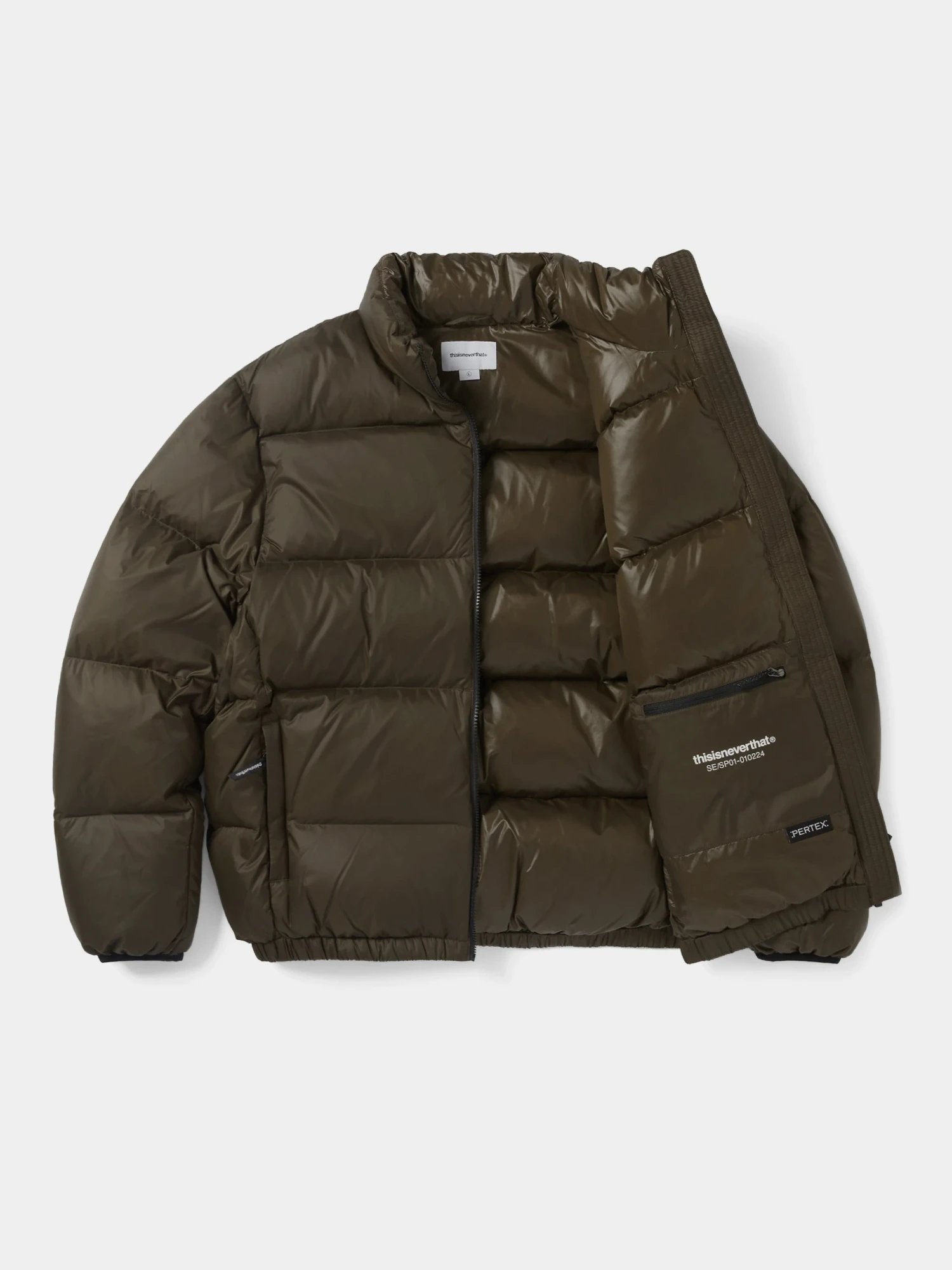 Пуховик thisisneverthat Pertex T Down Jacket Brown