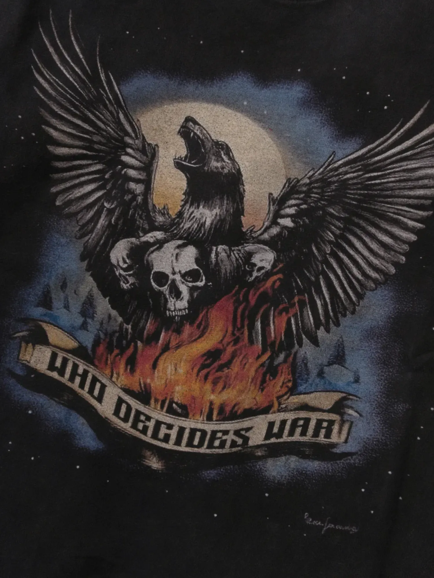 Футболка WHO DECIDES WAR Faded Moon Coal