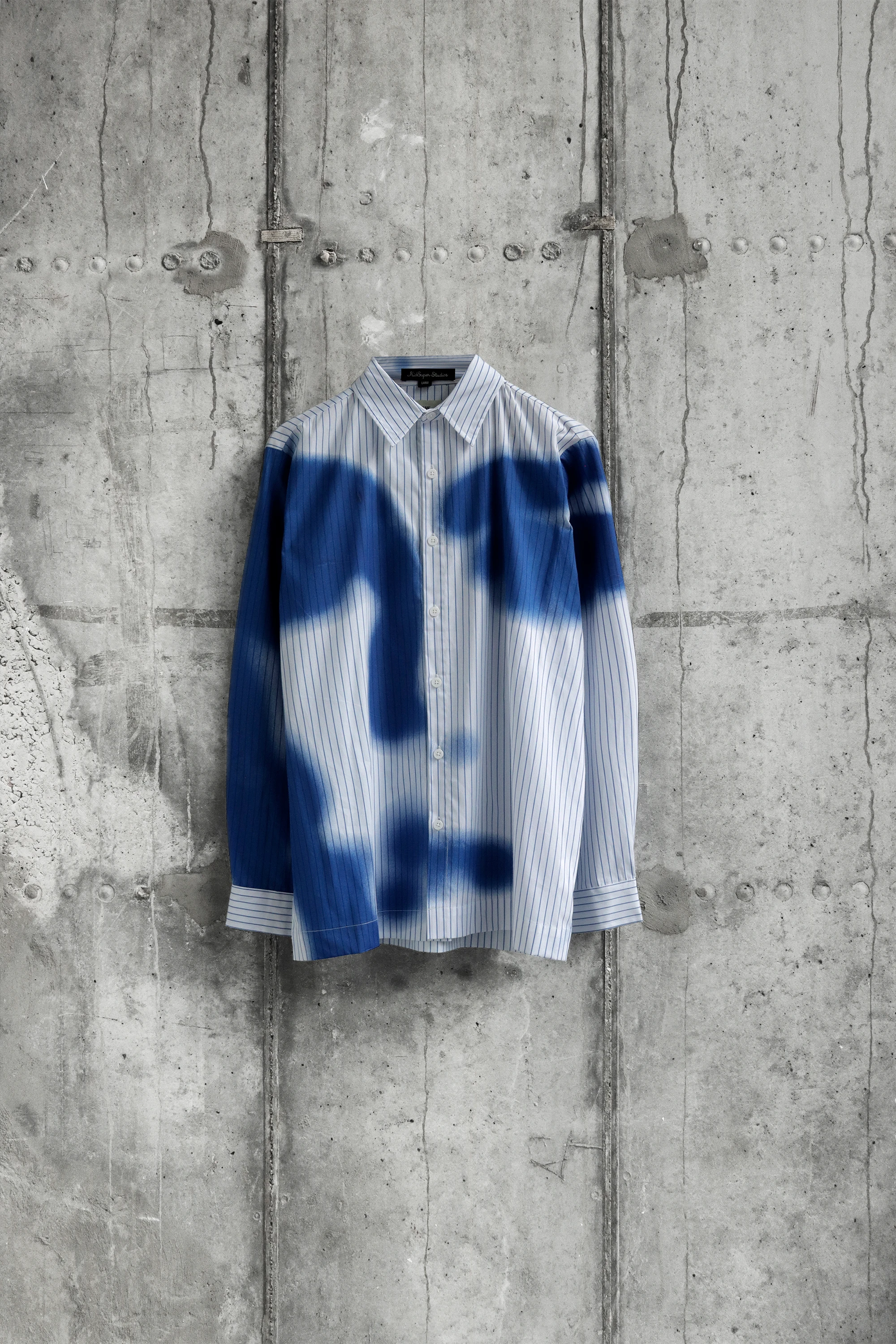 Рубашка KidSuper Stripe Blurry Face Shirt White