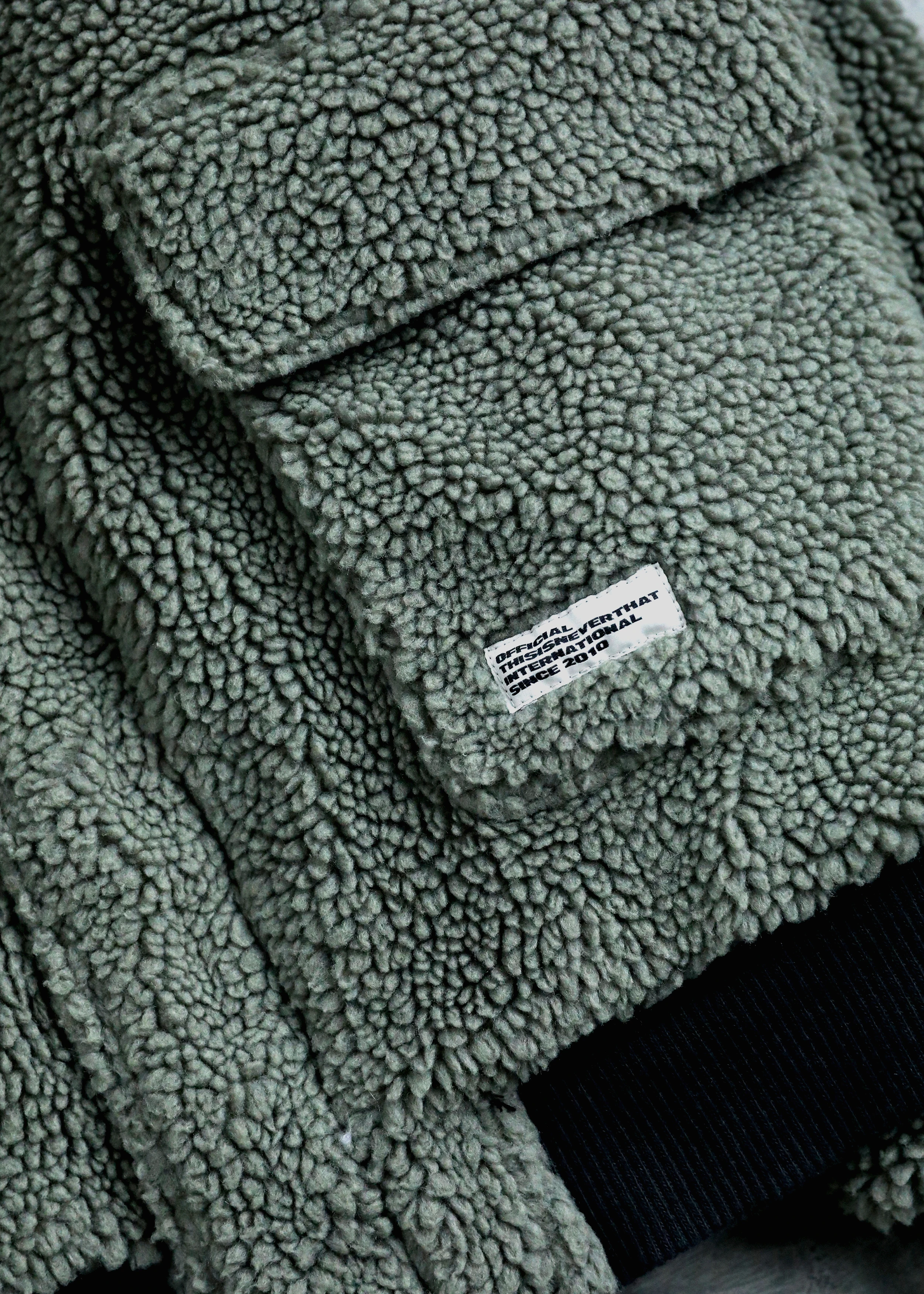Двусторонняя Флисовая Куртка thisisneverthat Reversible Sherpa Jacket Black