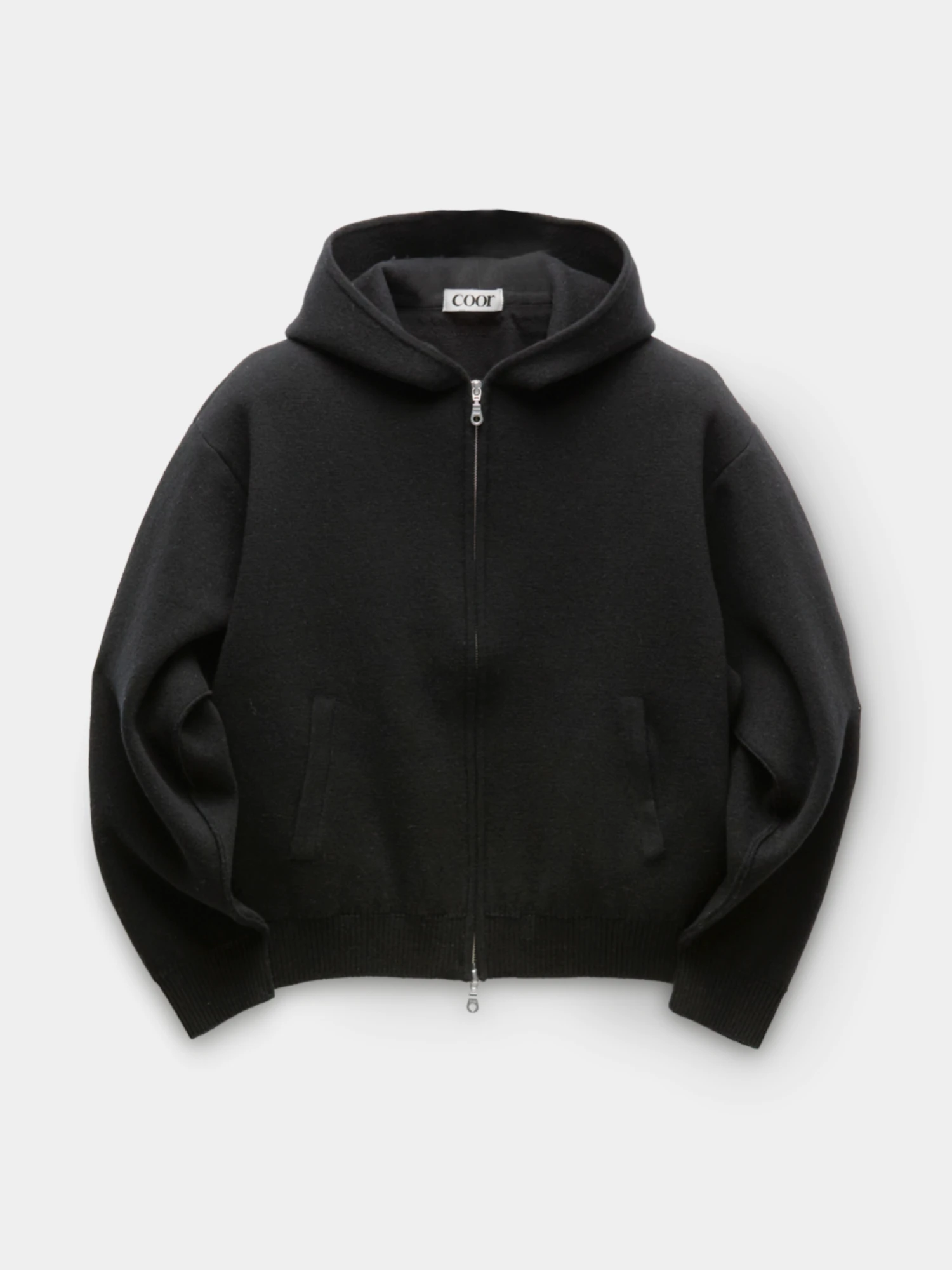 Зип-худи COOR Double Face Wool Blend Black