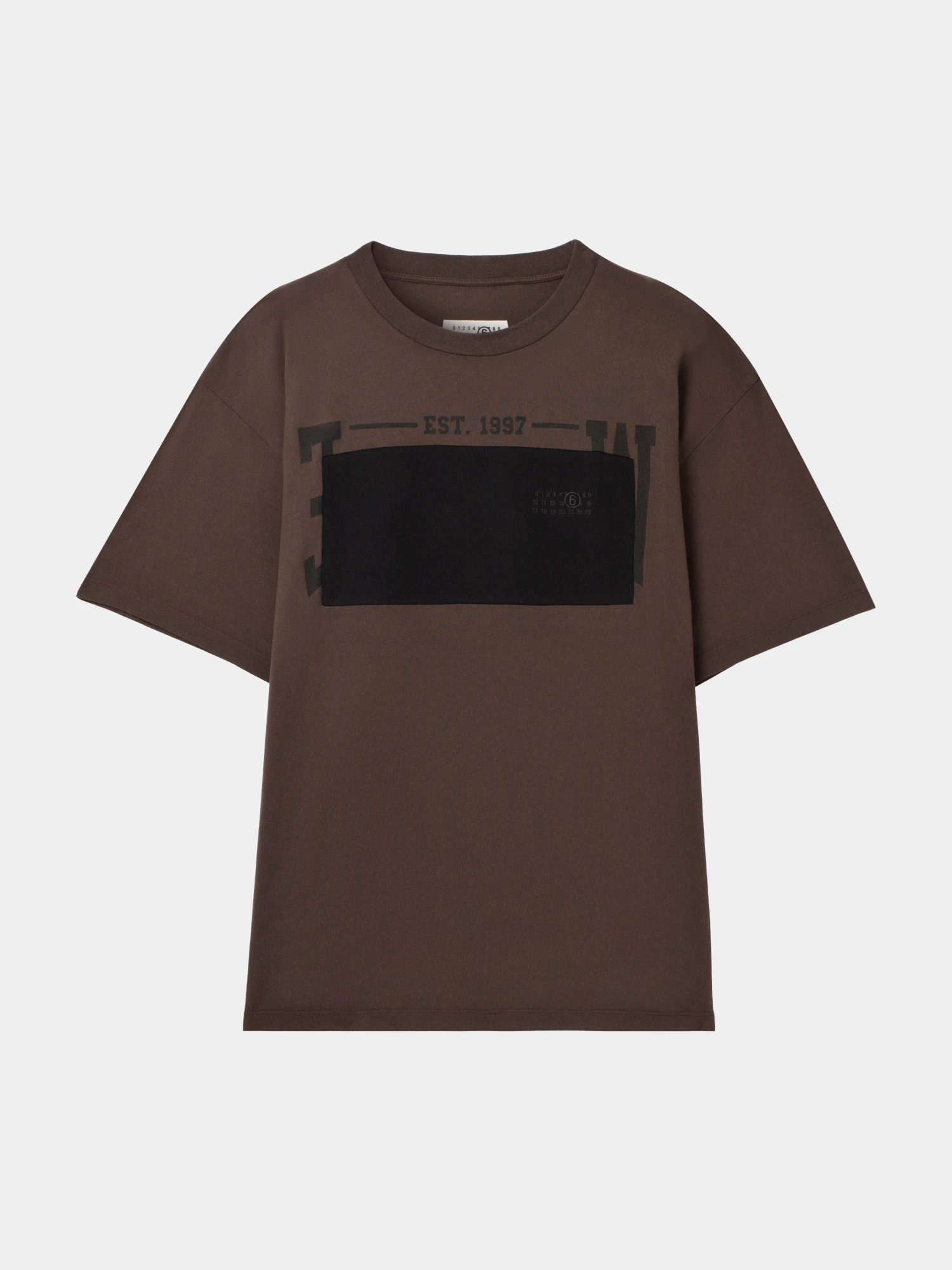 Футболка MM6 Maison Margiela Black Appliqué Brown
