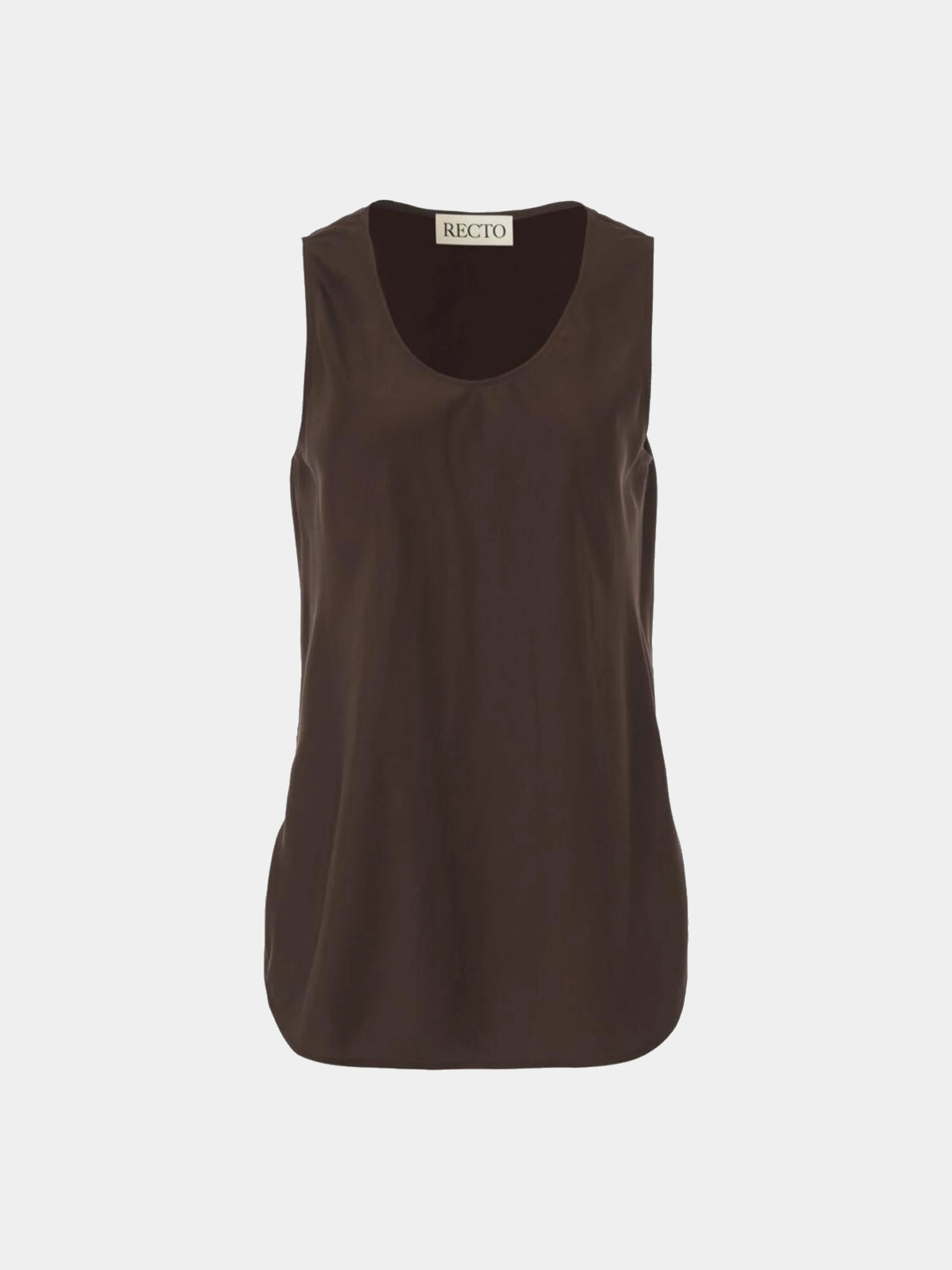 Женский топ Recto Washed Habutai Silk Tank Top Brown
