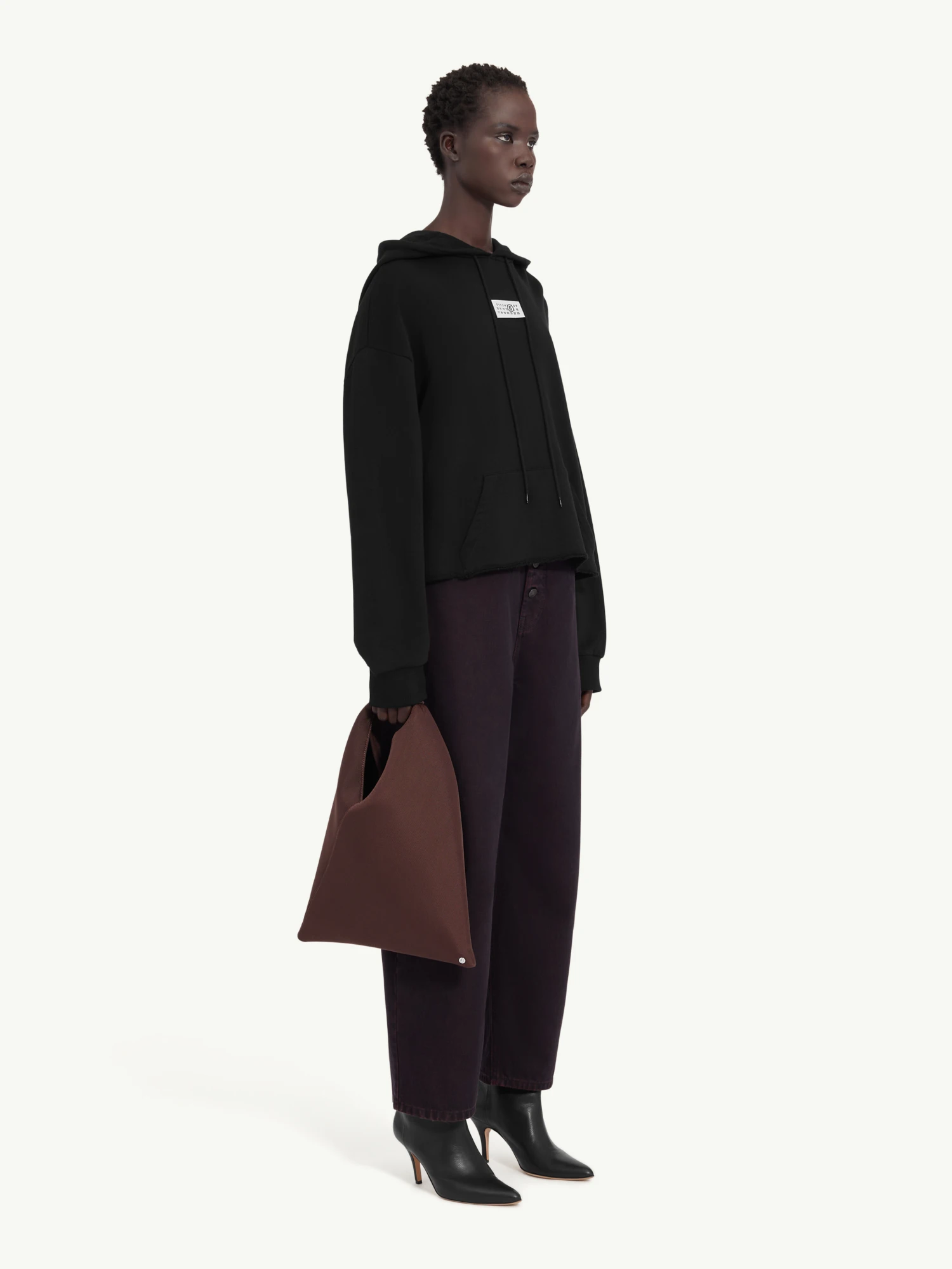 Женское худи MM6 Maison Margiela Numeric Patch Black