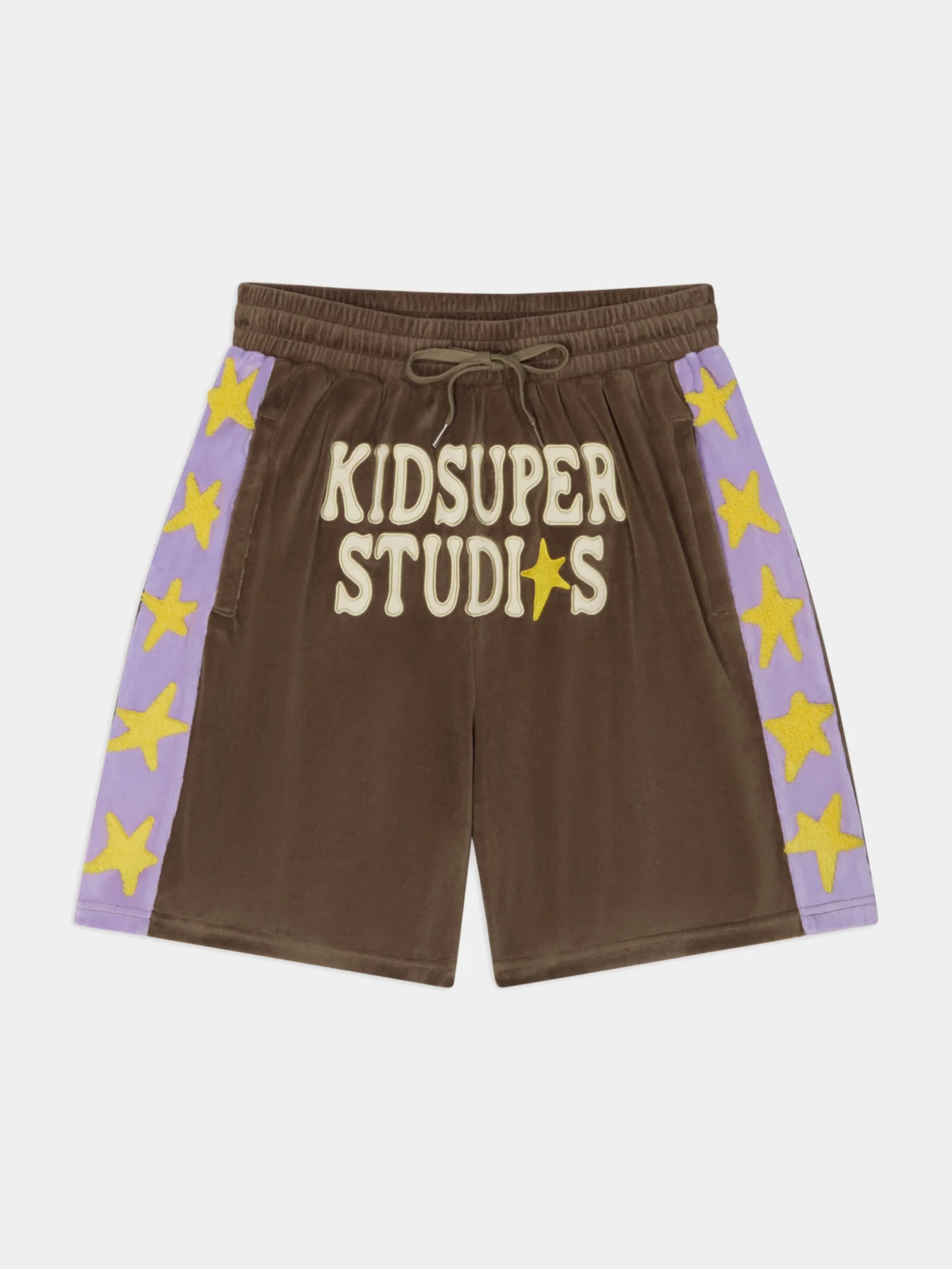 Шорты KidSuper Velour Stars Shorts Brown