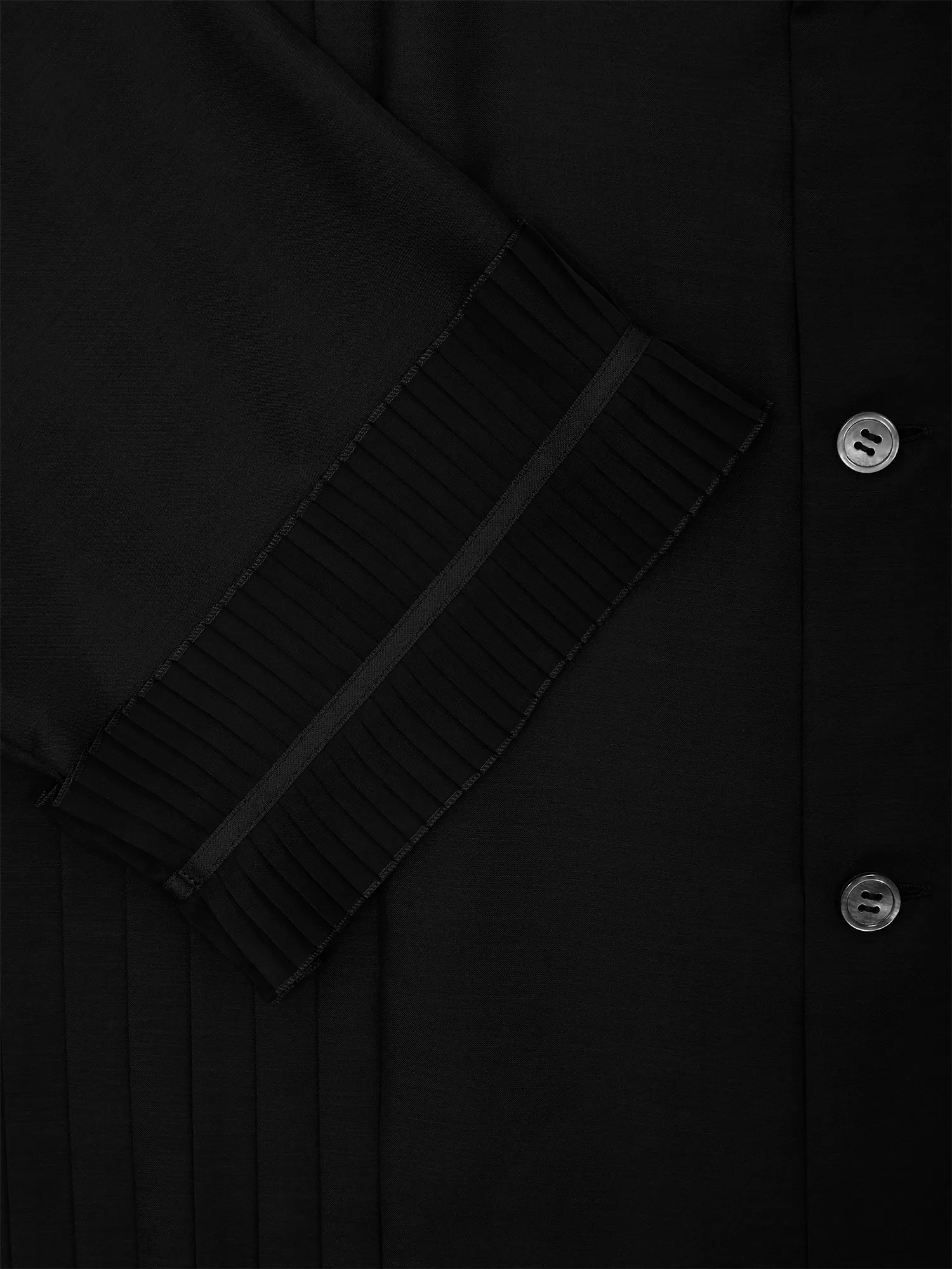 Женская рубашка UNDERCOVER Pleated Mix Open Collar Black