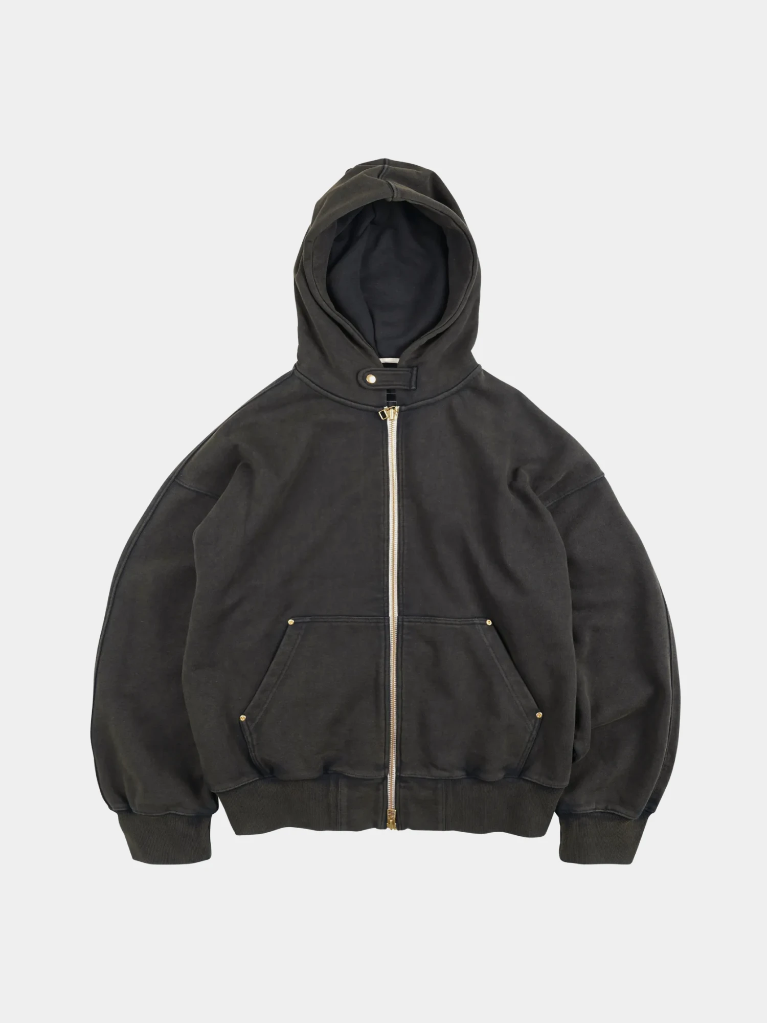 Зип-худи FrizmWORKS Vintage Dyeing Parka Black/Brown