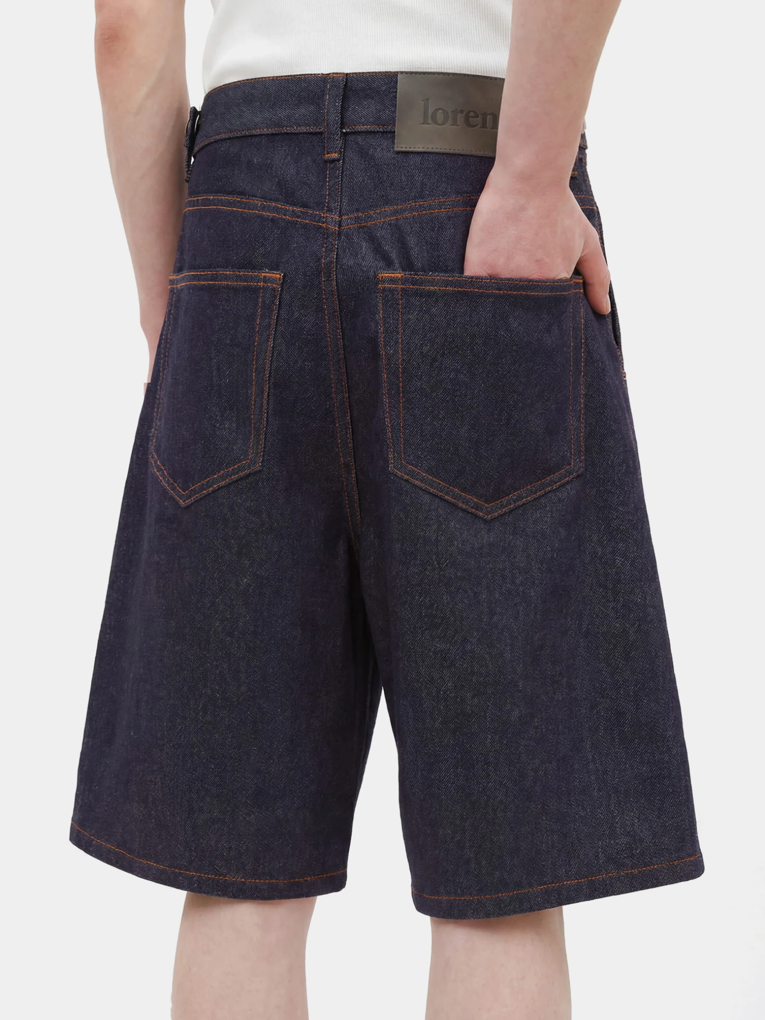 Шорты lorenz Sutures Shorts Raw Indigo