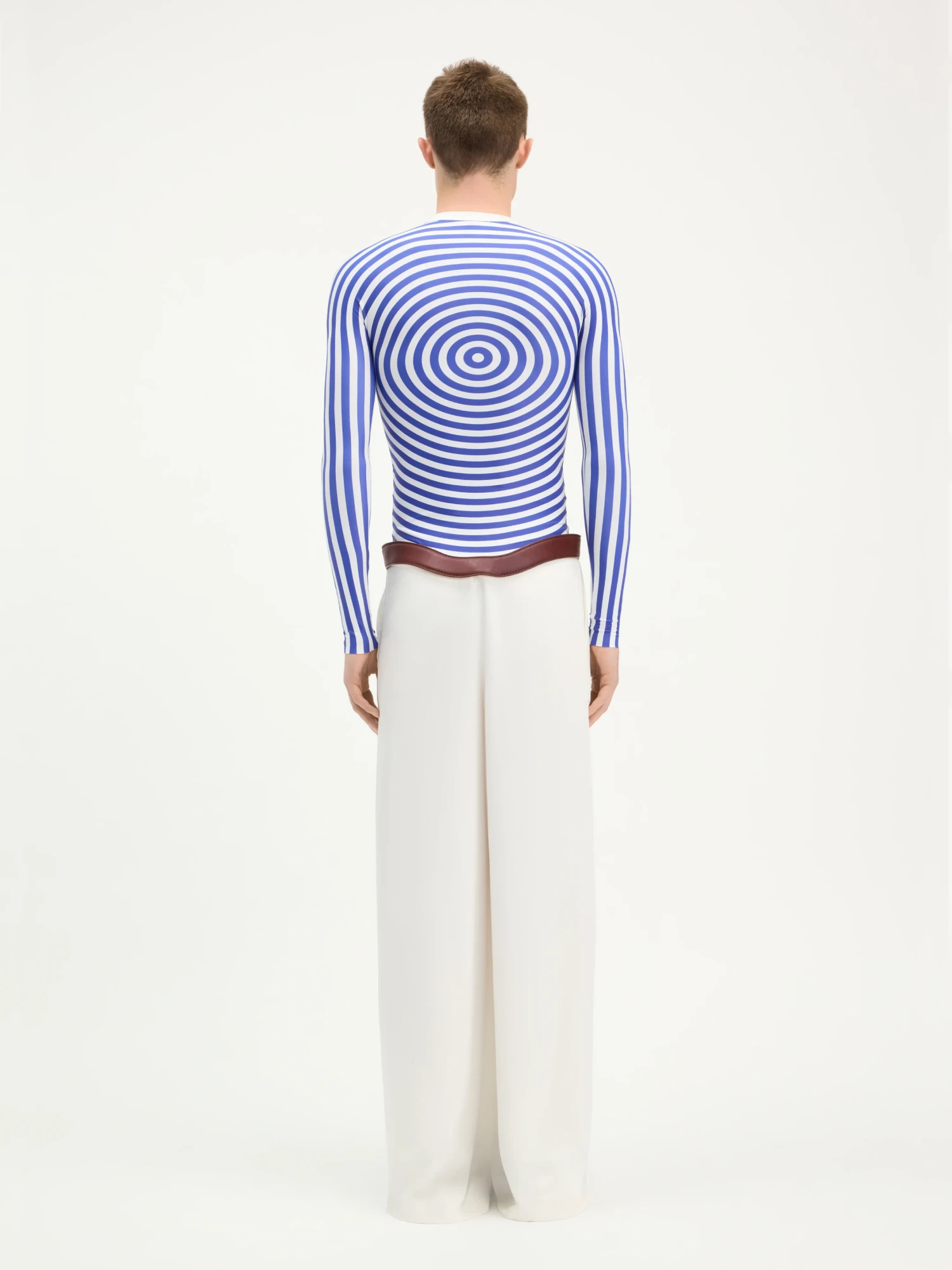 Брюки Jean Paul Gaultier The Curved Sut Pants White