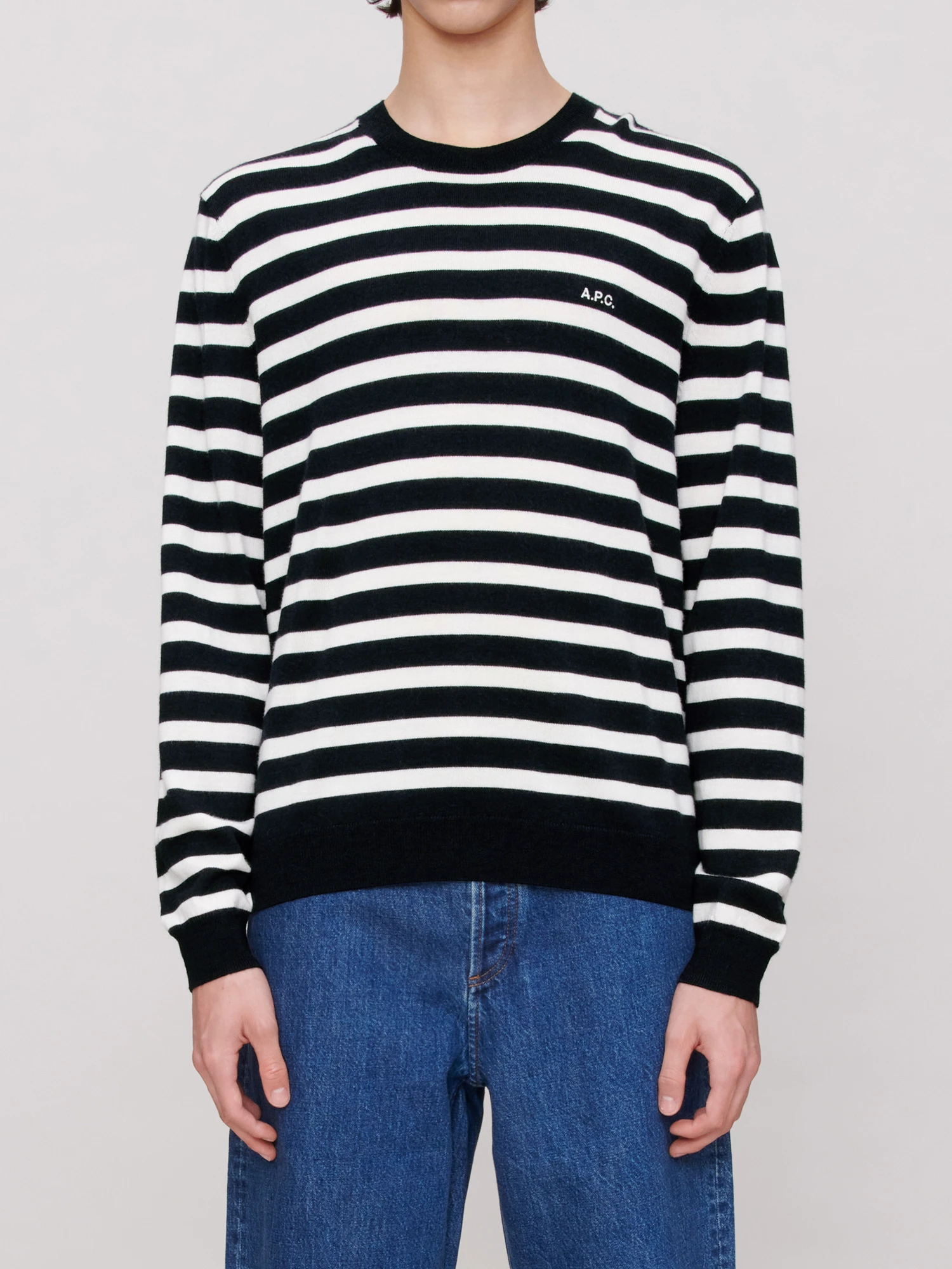 Джемпер A.P.C. Matthias Jumper Dark Navy/Ecru