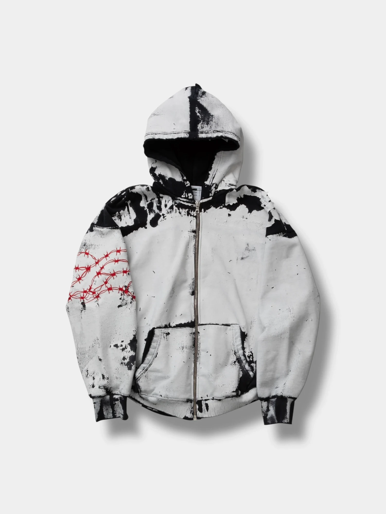 Худи WARREN LOTAS Shrunked Barbed Wire White/Black