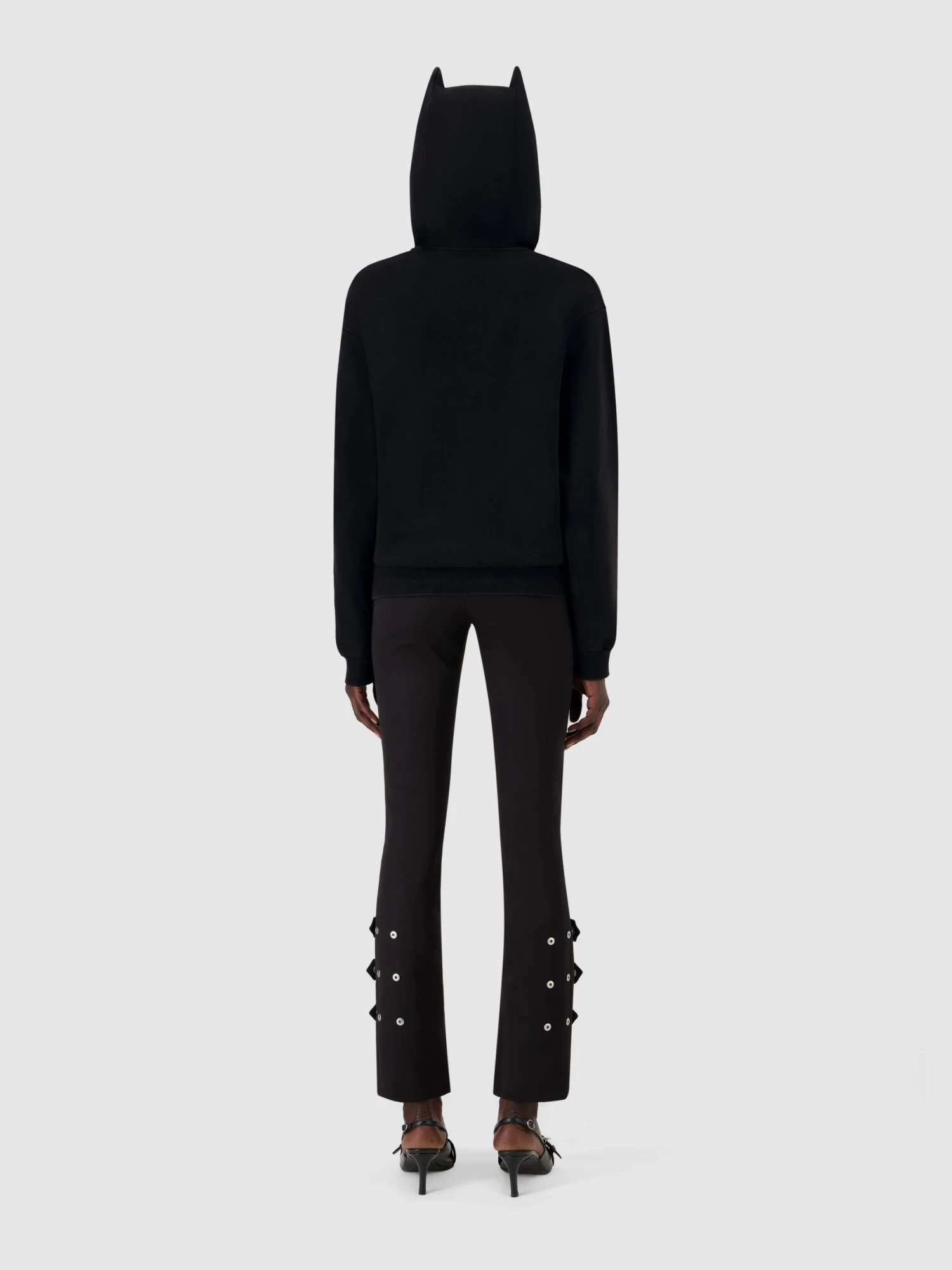 Женское худи Coperni Horn Hoodie Black/White