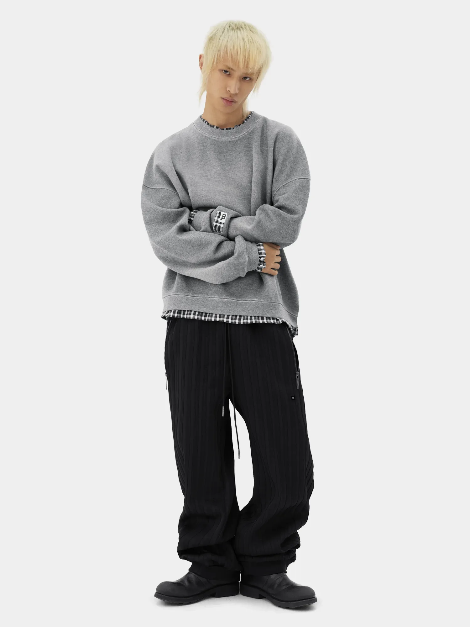 Свитшот MADFRENZY LAYERED Grey