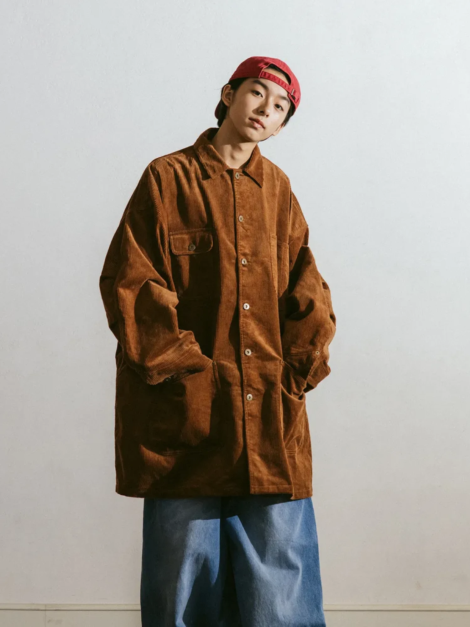 Парка ANGLAN Corduroy Work Coat Brown