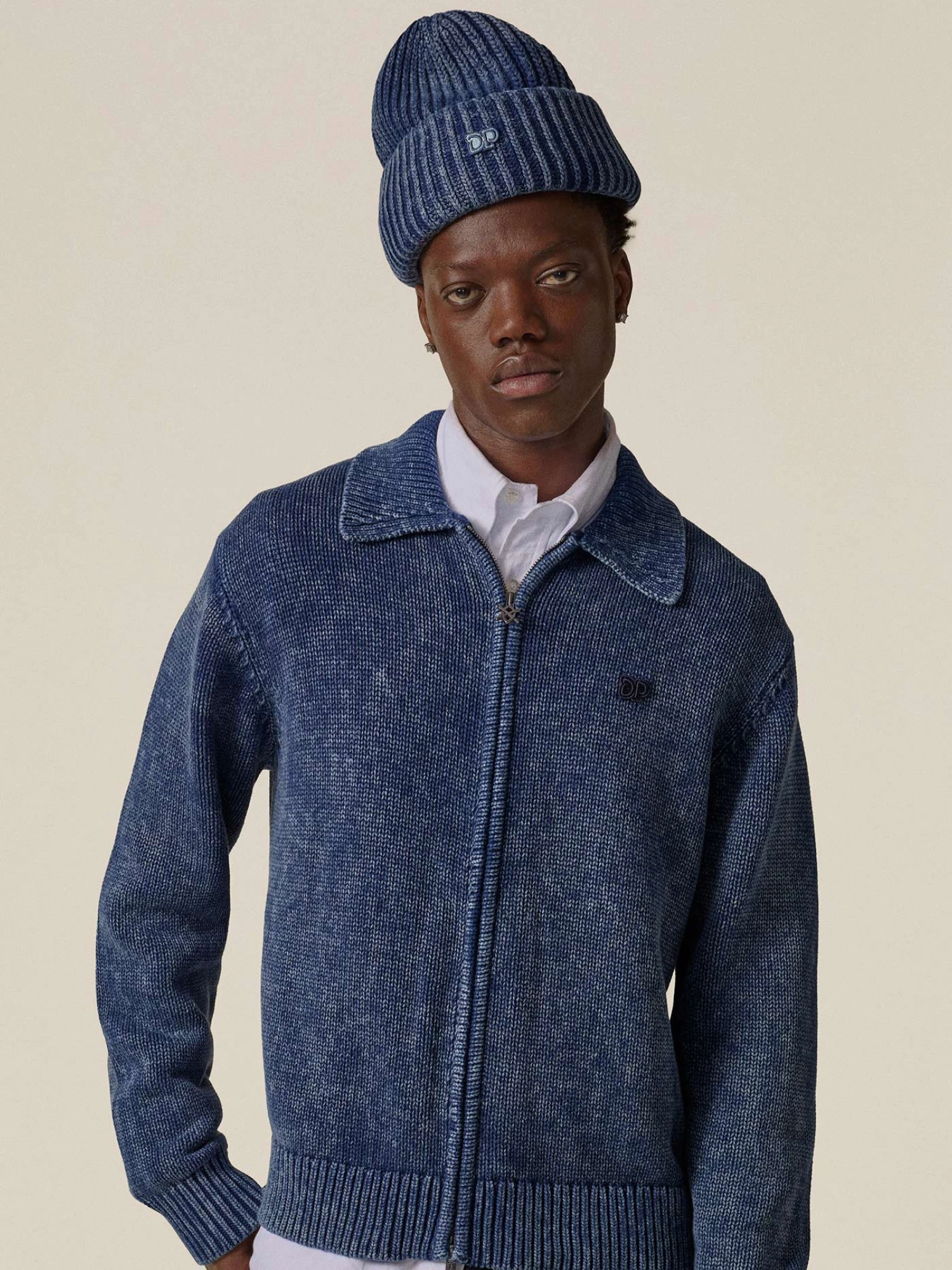 Шапка Daily Paper Knitted Washed Indigo