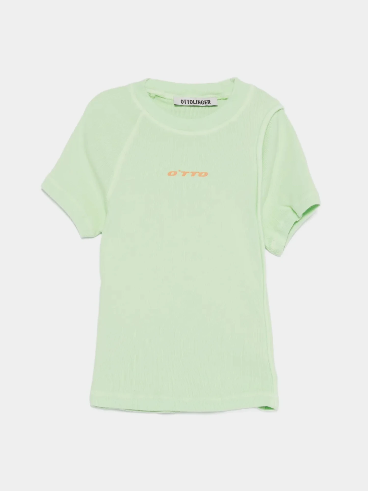 Женская футболка Ottolinger Deconstructed Rib Green