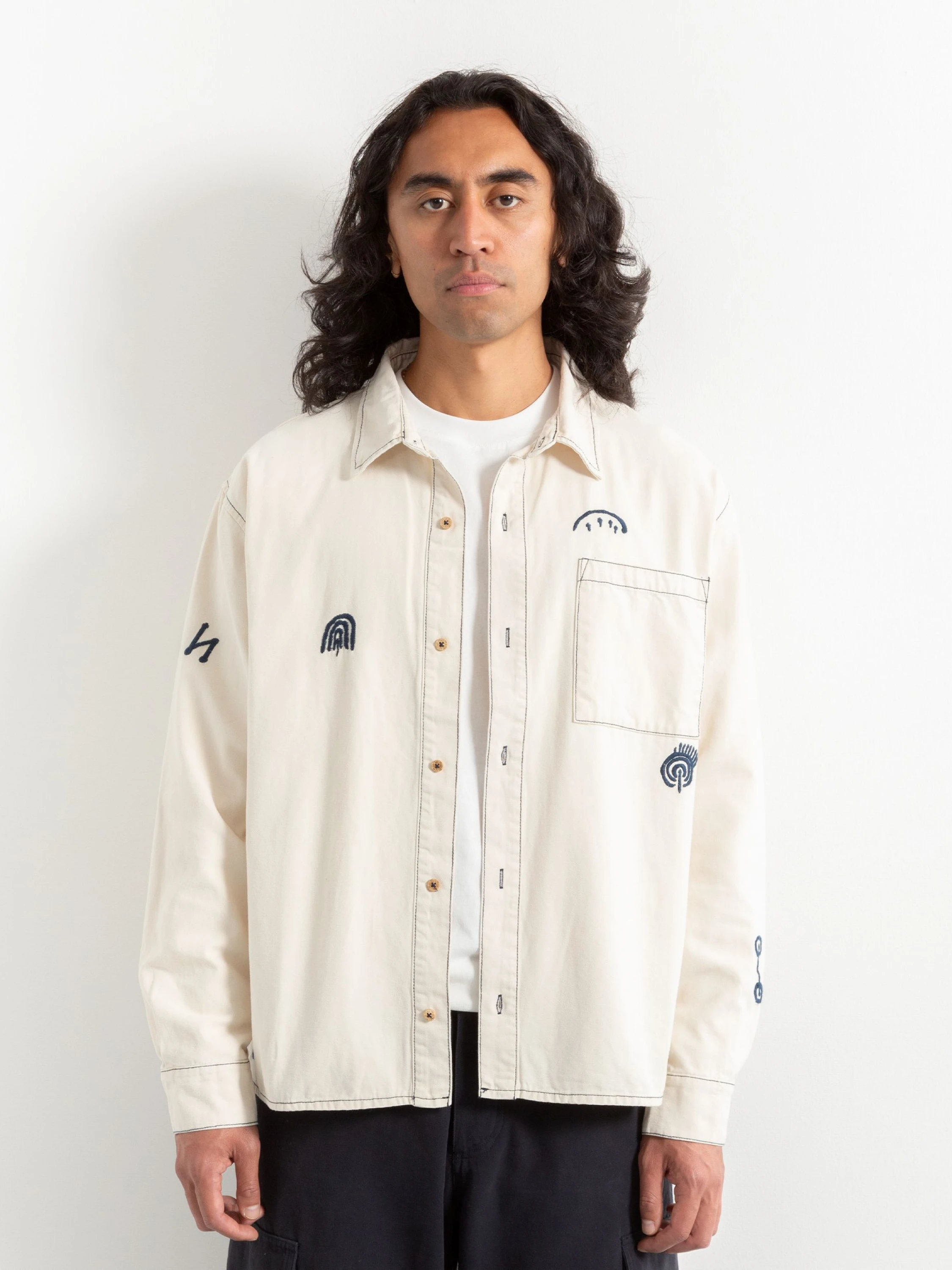 Рубашка Heresy Carvings Shirt Ecru