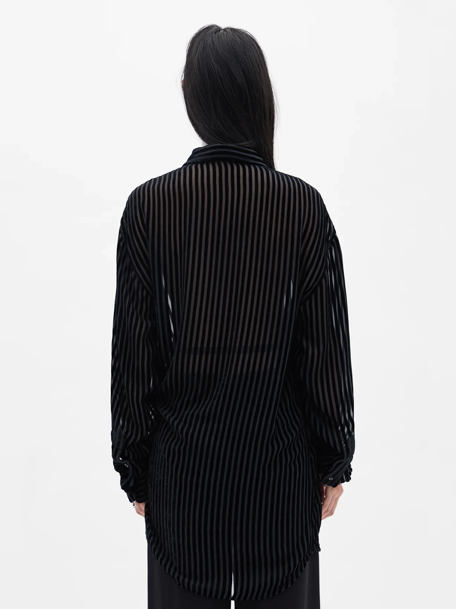 Женская рубашка Ann Demeulemeester Striped Elisabeth Black