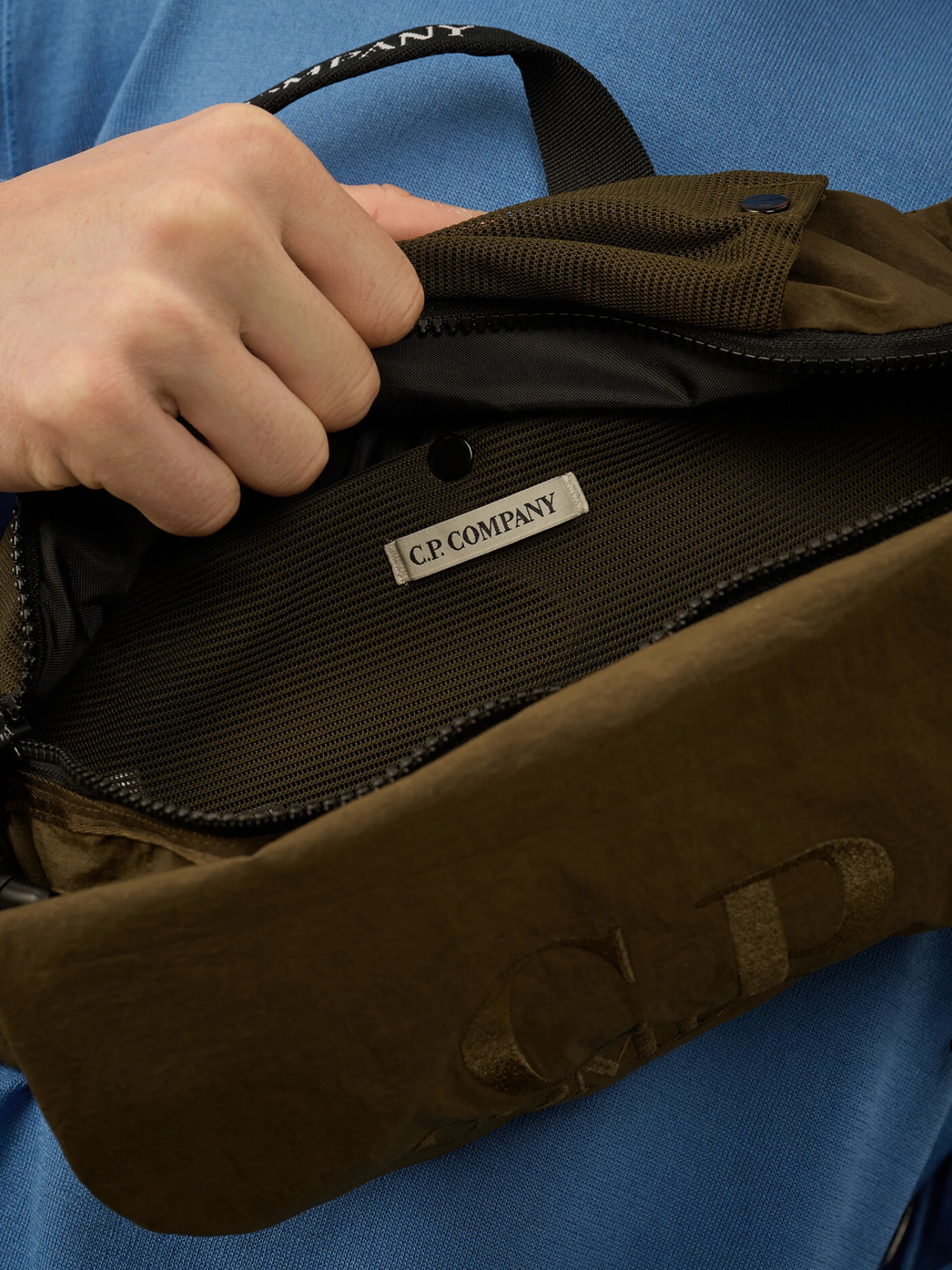 Сумка C.P. Company Plain Paper Touch Waistbag Ivy Green