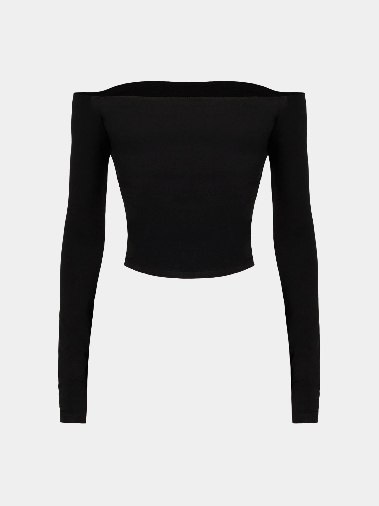 Женский лонгслив XSAI Off Shoulder Dusty Black